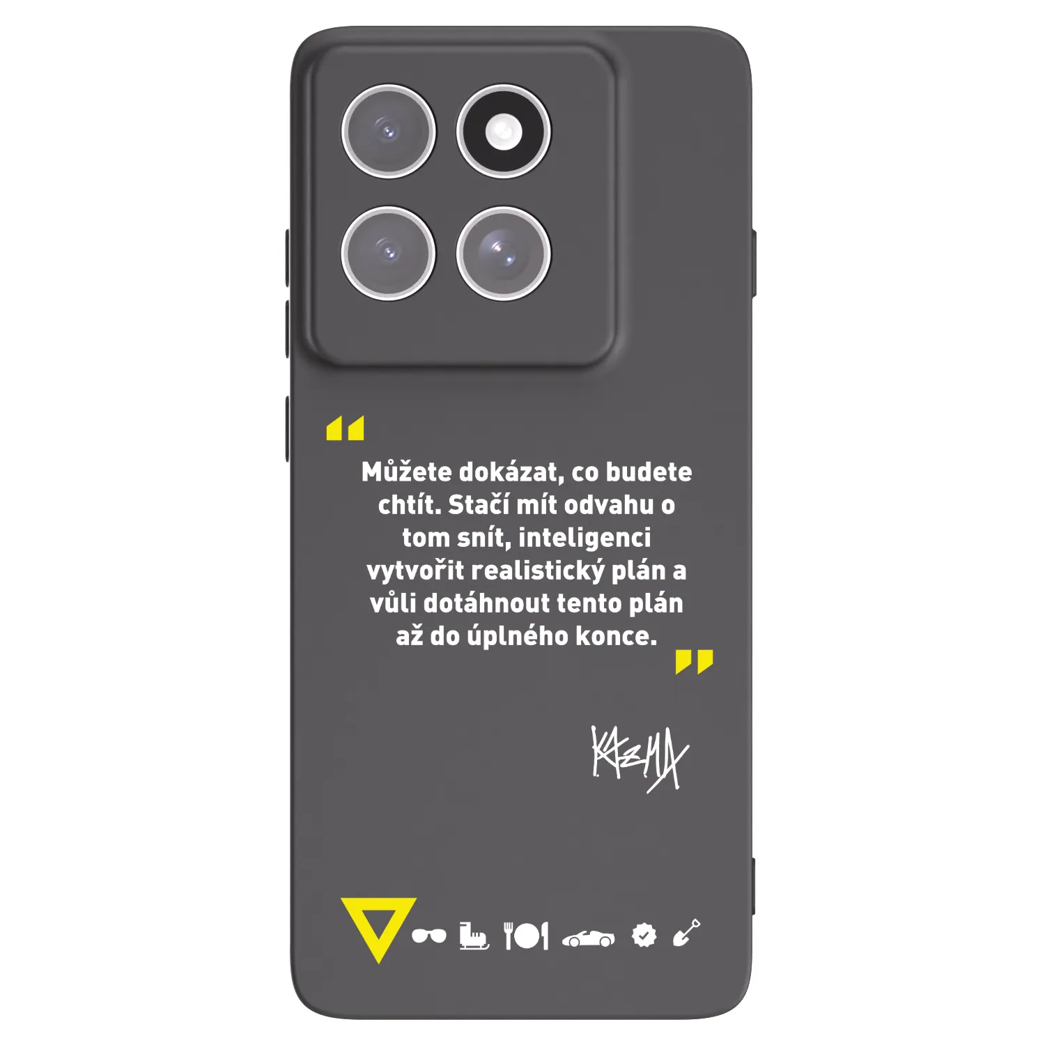 Picasee silikónový čierny obal pre Motorola Edge 60 Pro - Kazma - MŮŽETE DOKÁZAT, CO BUDETE CHTÍT