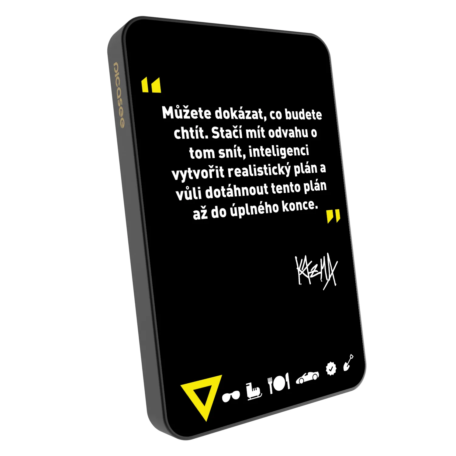 Picasee Powerbanka s MagSafe 5 000 mAh Šedá - Kazma - MŮŽETE DOKÁZAT, CO BUDETE CHTÍT