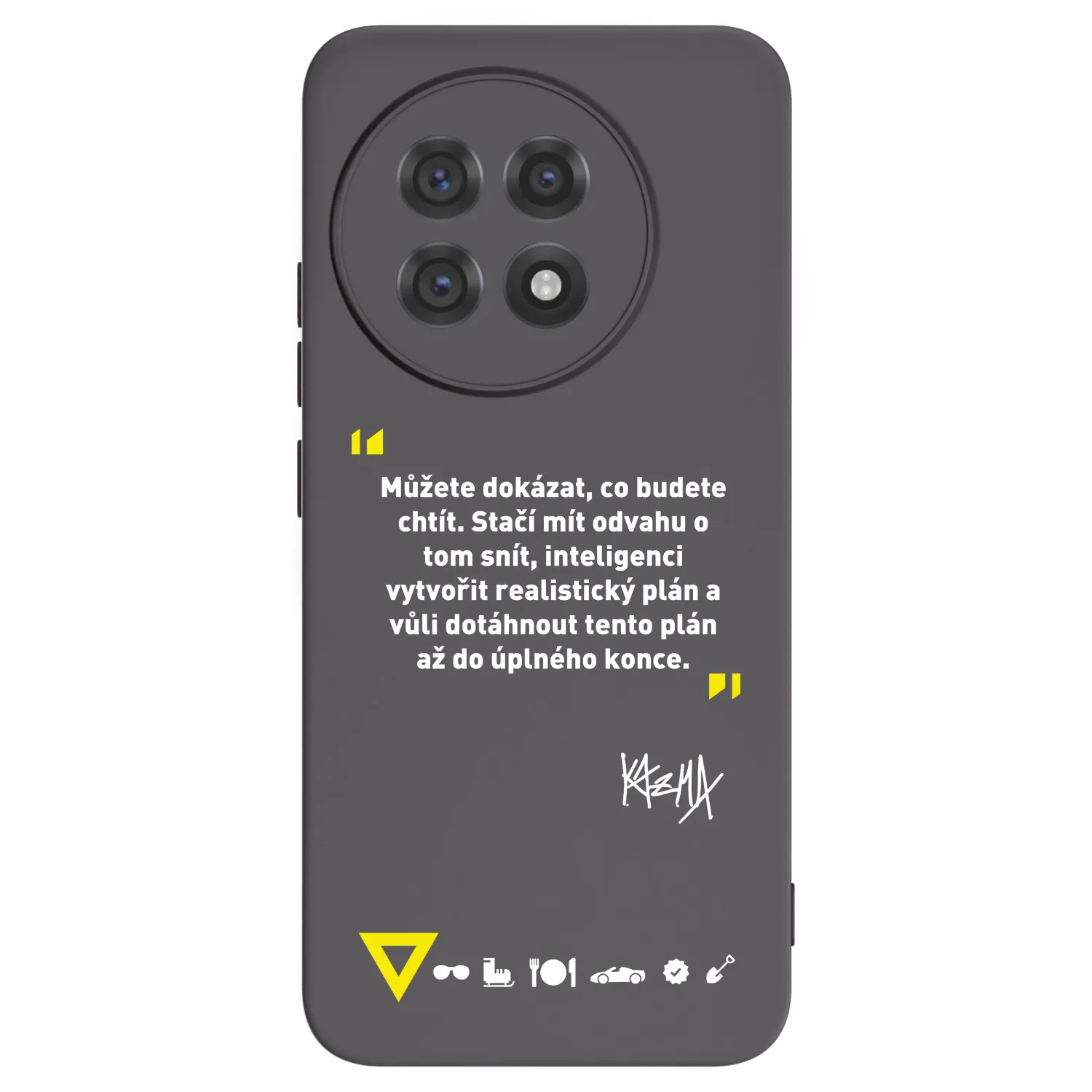 Picasee silikónový čierny obal pre OnePlus 13R 5G - Kazma - MŮŽETE DOKÁZAT, CO BUDETE CHTÍT