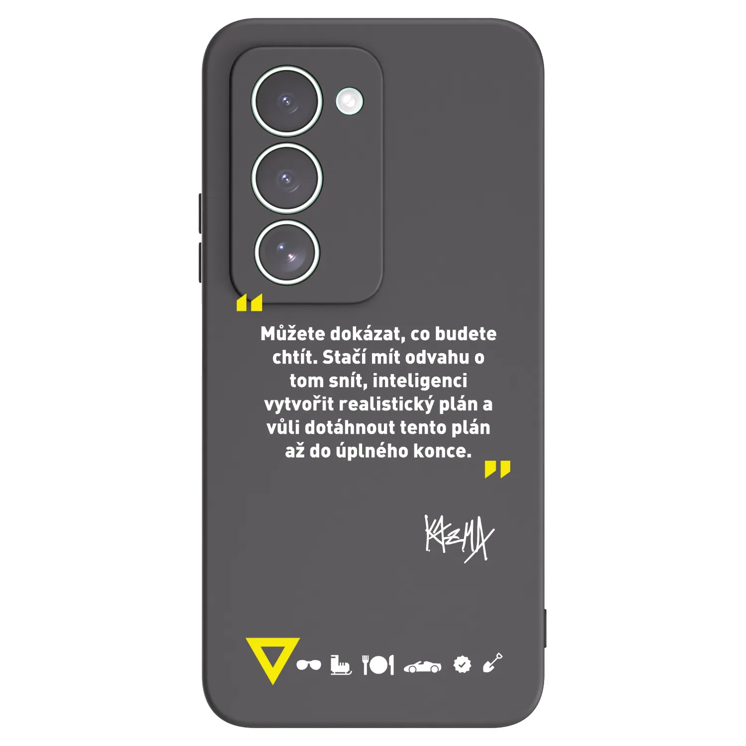 Picasee silikónový čierny obal pre Xiaomi Redmi 15 5G - Kazma - MŮŽETE DOKÁZAT, CO BUDETE CHTÍT