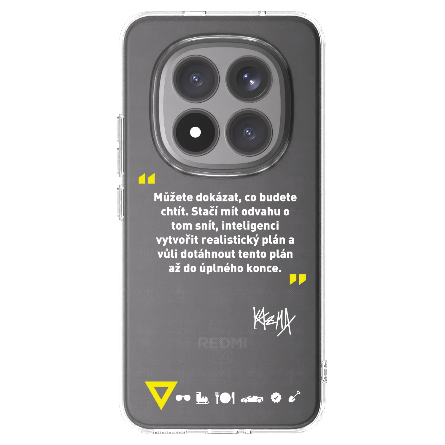Silikónový prehľadný obal pre Xiaomi Redmi Note 15 Pro+ - Kazma - MŮŽETE DOKÁZAT, CO BUDETE CHTÍT