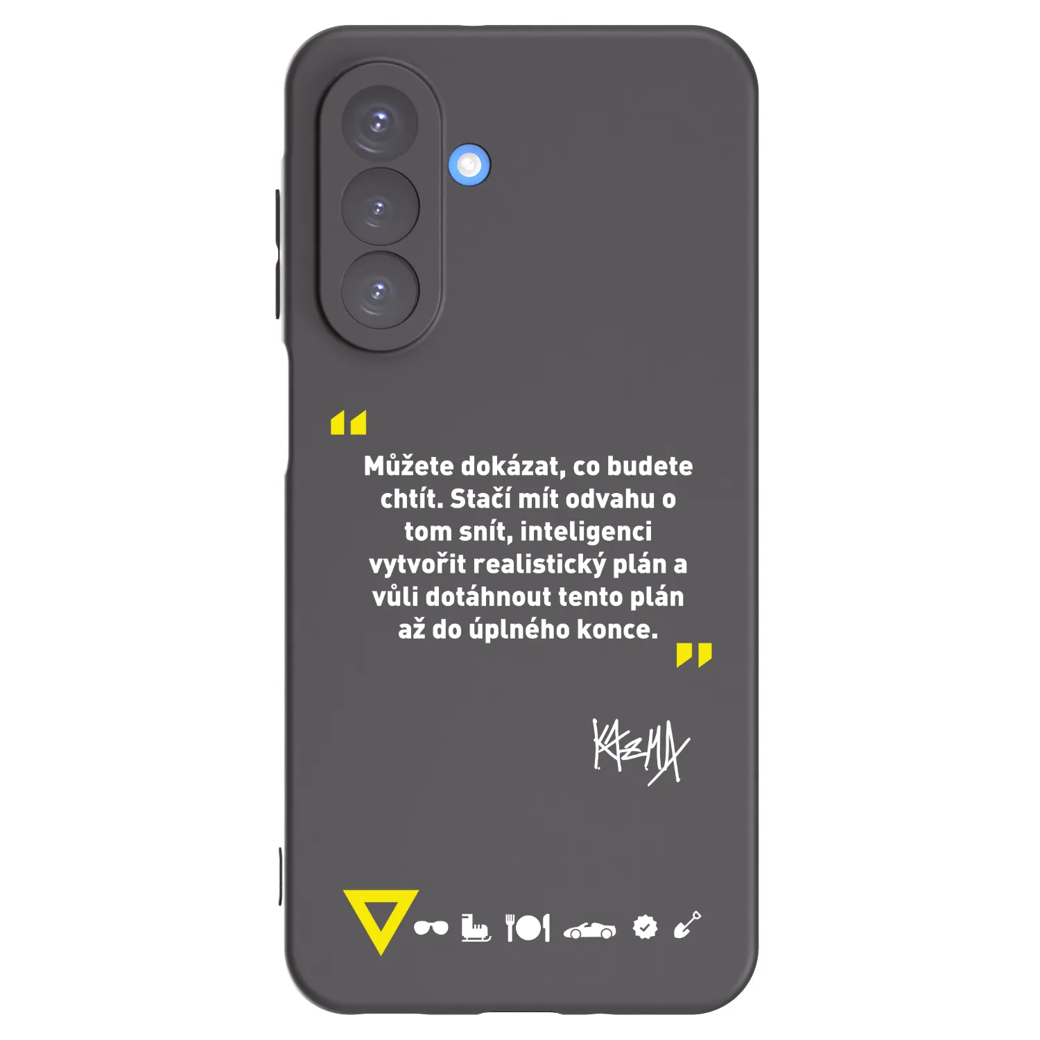 Picasee silikónový čierny obal pre Samsung Galaxy A17 5G - Kazma - MŮŽETE DOKÁZAT, CO BUDETE CHTÍT