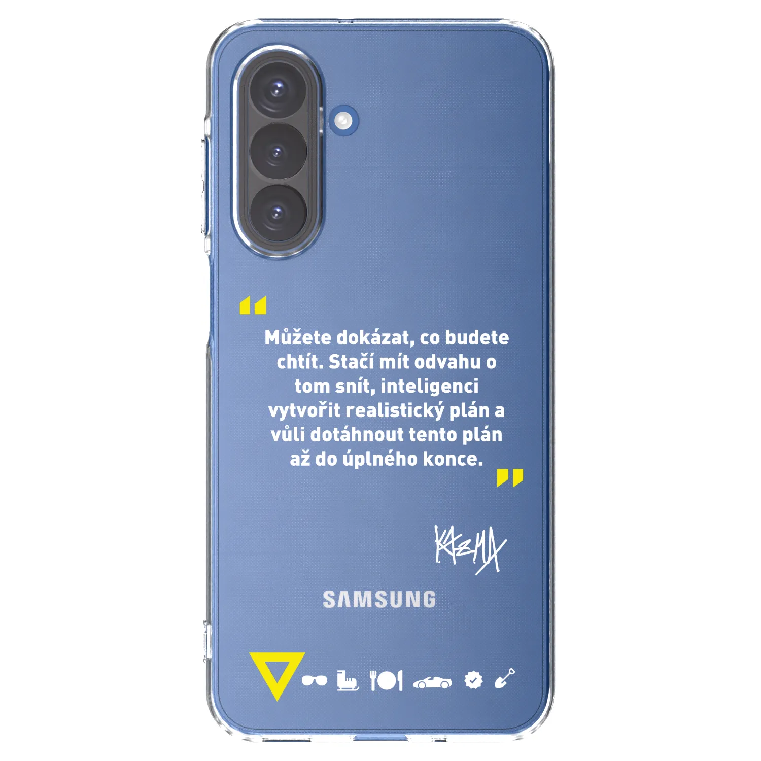 Picasee silikónový prehľadný obal pre Samsung Galaxy A17 5G - Kazma - MŮŽETE DOKÁZAT, CO BUDETE CHTÍT