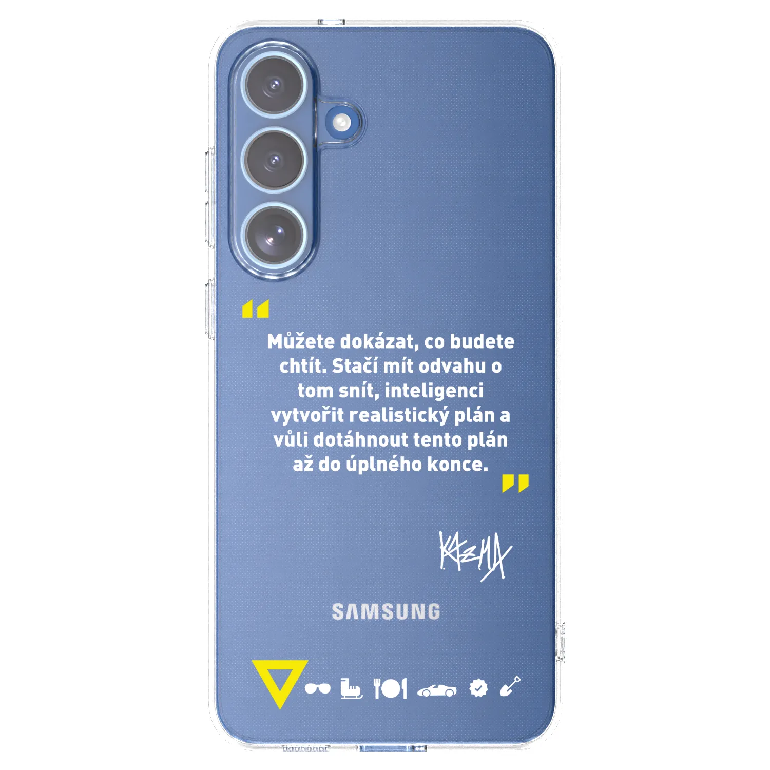Picasee silikónový prehľadný obal pre Samsung Galaxy S25 FE 5G - Kazma - MŮŽETE DOKÁZAT, CO BUDETE CHTÍT