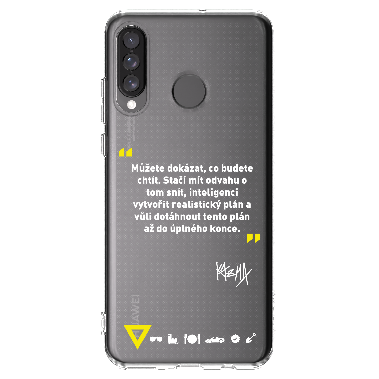 Picasee silikónový prehľadný obal pre Huawei P30 Lite - Kazma - MŮŽETE DOKÁZAT, CO BUDETE CHTÍT