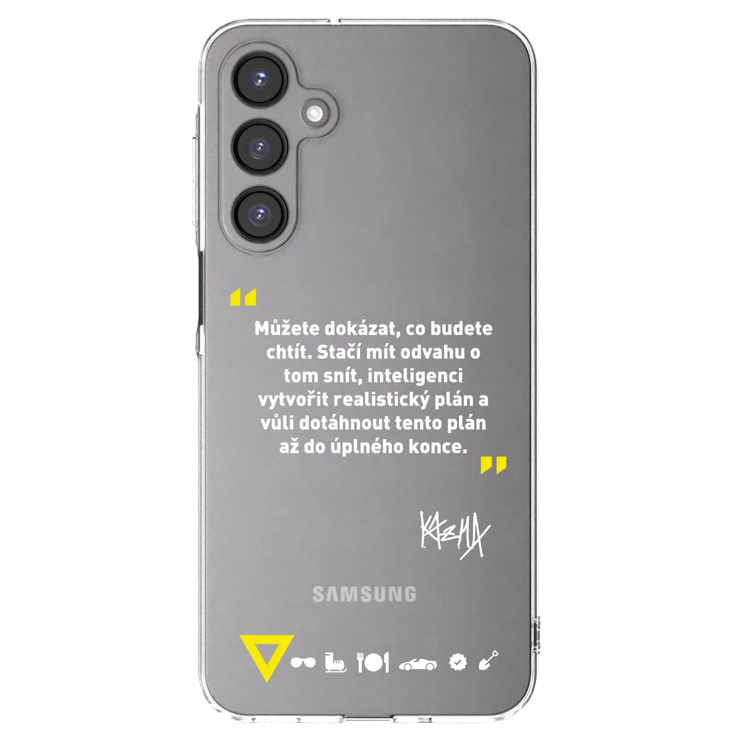 Picasee silikónový prehľadný obal pre Samsung Galaxy A16 4G - Kazma - MŮŽETE DOKÁZAT, CO BUDETE CHTÍT