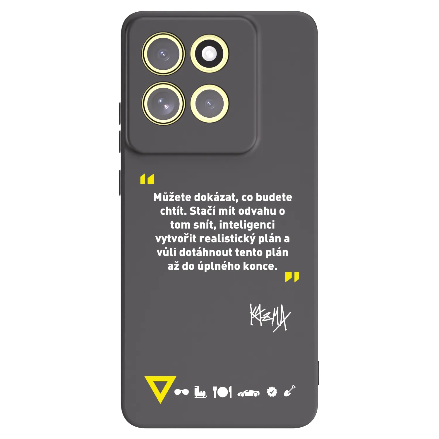 Picasee silikónový čierny obal pre Motorola Moto G86 Power 5G - Kazma - MŮŽETE DOKÁZAT, CO BUDETE CHTÍT