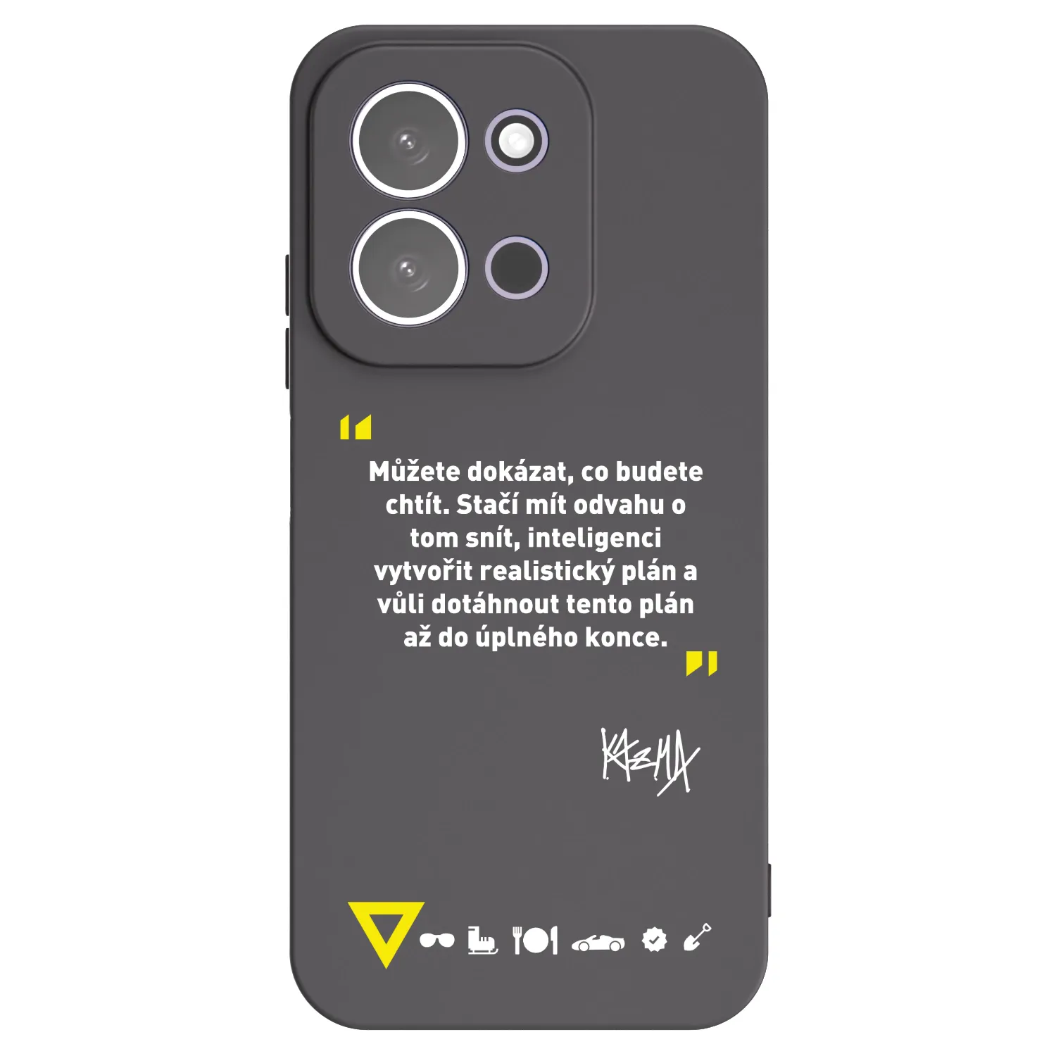Picasee silikónový čierny obal pre Xiaomi Redmi 15C 5G - Kazma - MŮŽETE DOKÁZAT, CO BUDETE CHTÍT