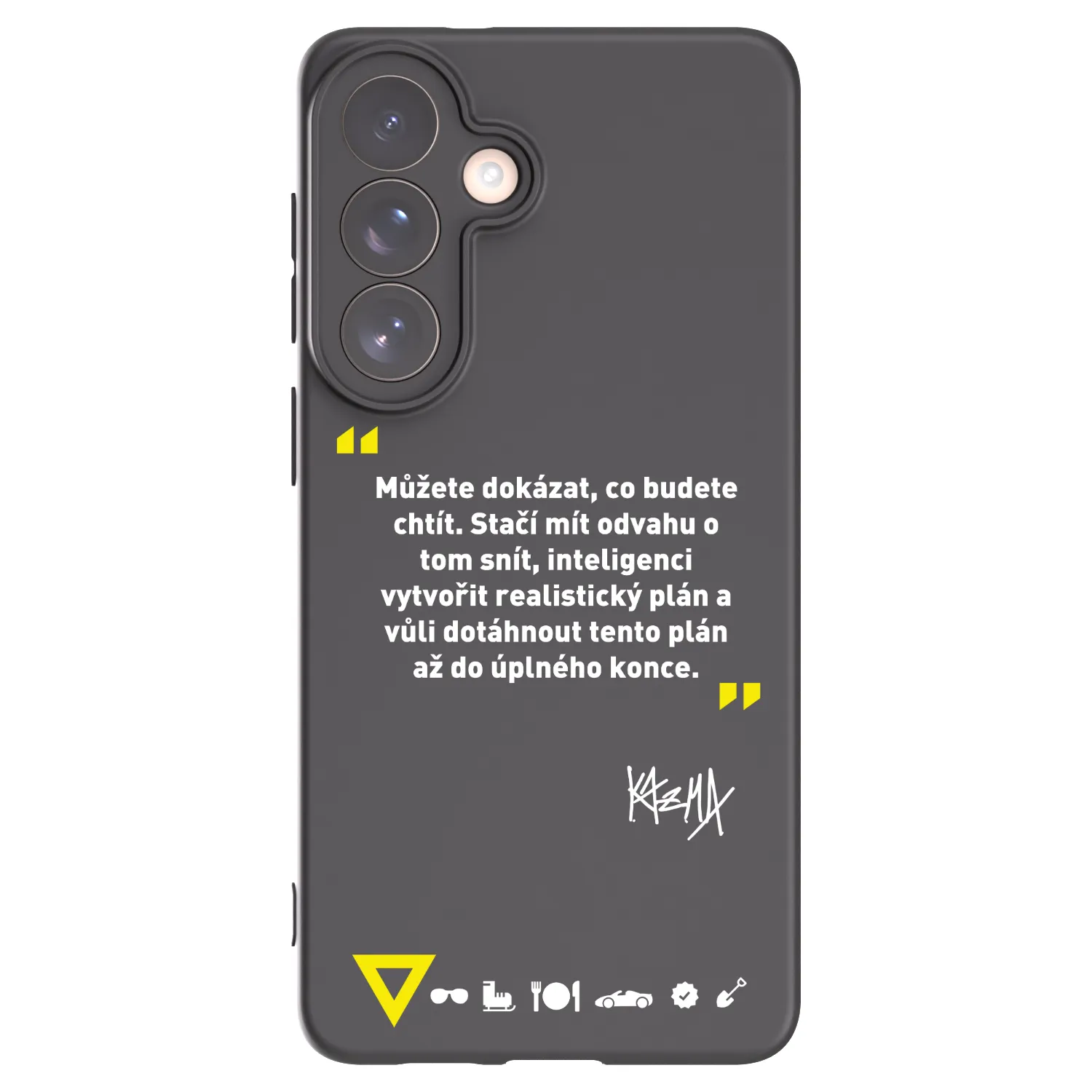 Picasee silikónový čierny obal pre Samsung Galaxy S26+ - Kazma - MŮŽETE DOKÁZAT, CO BUDETE CHTÍT