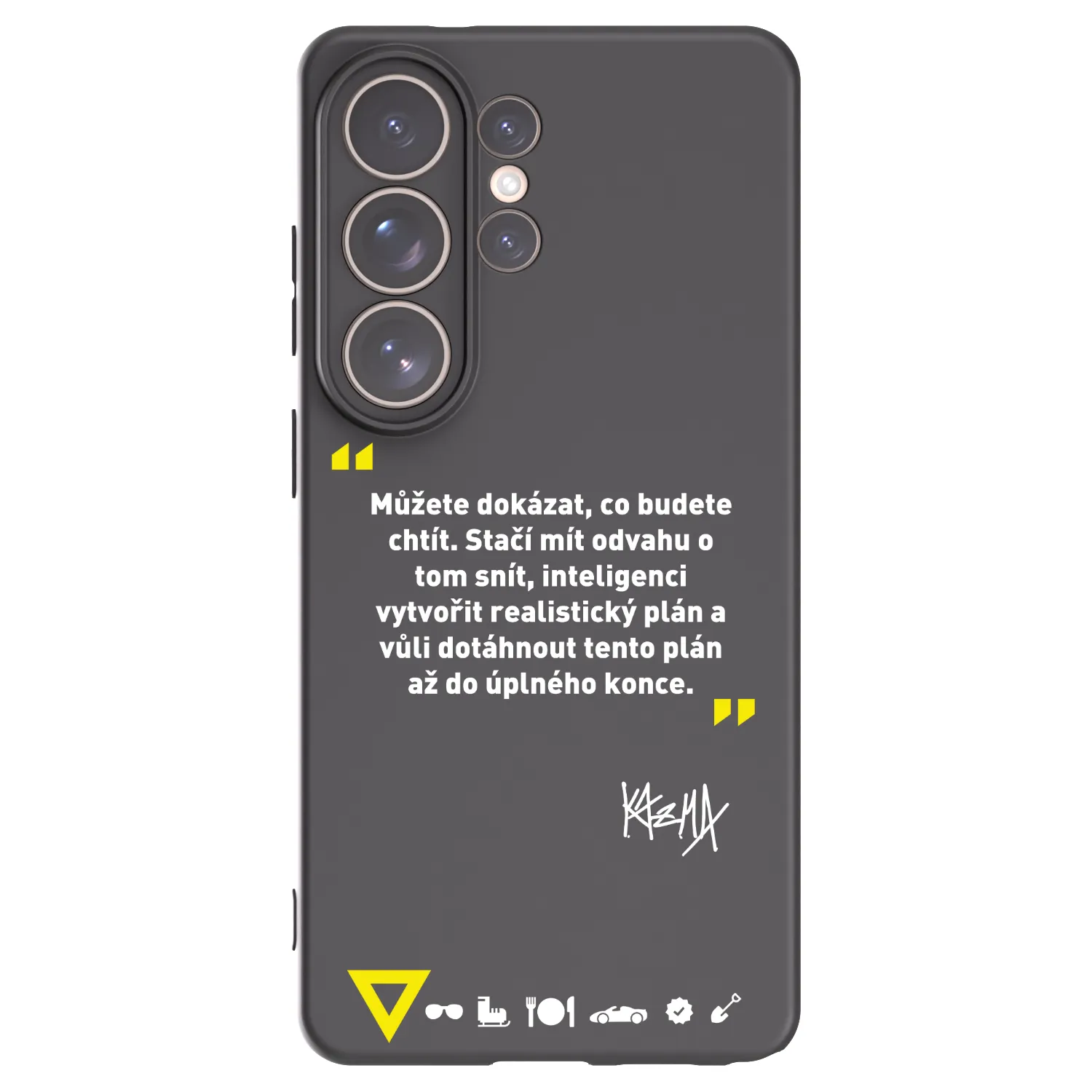 Picasee silikónový čierny obal pre Samsung Galaxy S26 Ultra - Kazma - MŮŽETE DOKÁZAT, CO BUDETE CHTÍT