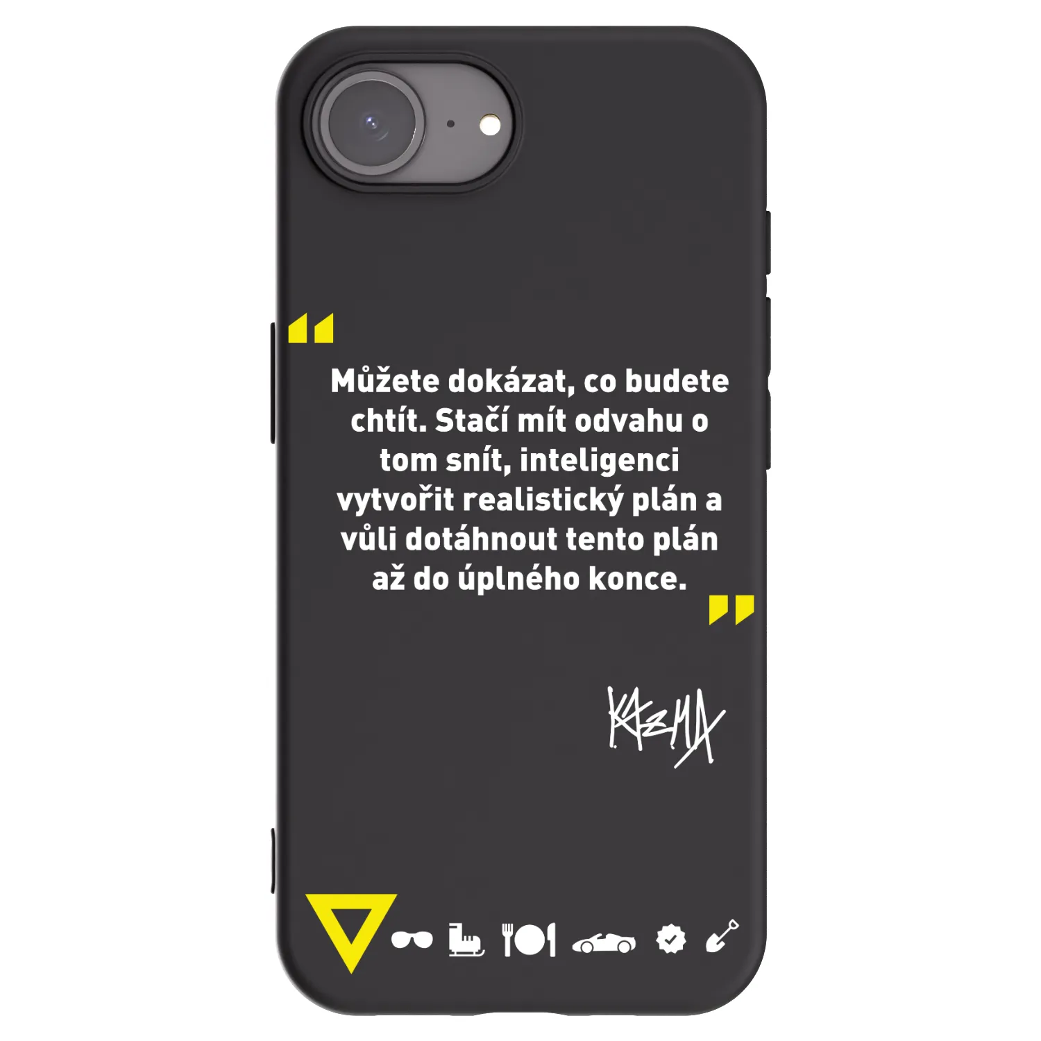 Picasee silikónový čierny obal pre Apple iPhone 17e - Kazma - MŮŽETE DOKÁZAT, CO BUDETE CHTÍT