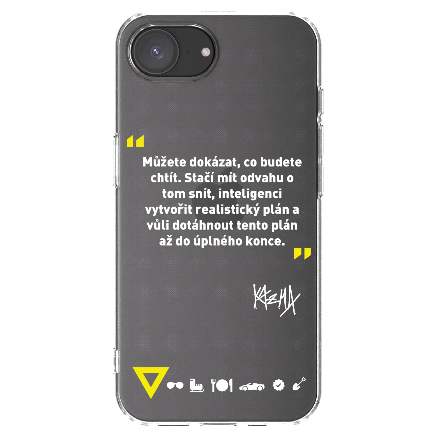 Picasee silikónový prehľadný obal pre Apple iPhone 17e - Kazma - MŮŽETE DOKÁZAT, CO BUDETE CHTÍT