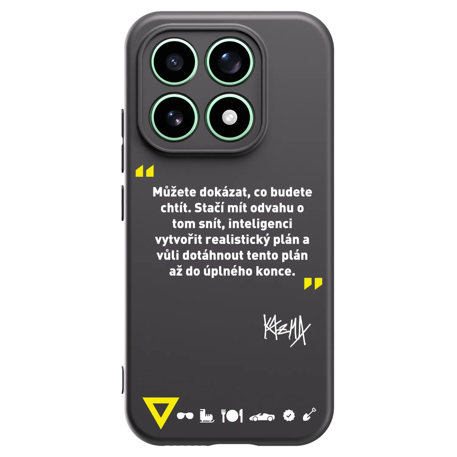 Picasee silikónový čierny obal pre Xiaomi 17 - Kazma - MŮŽETE DOKÁZAT, CO BUDETE CHTÍT