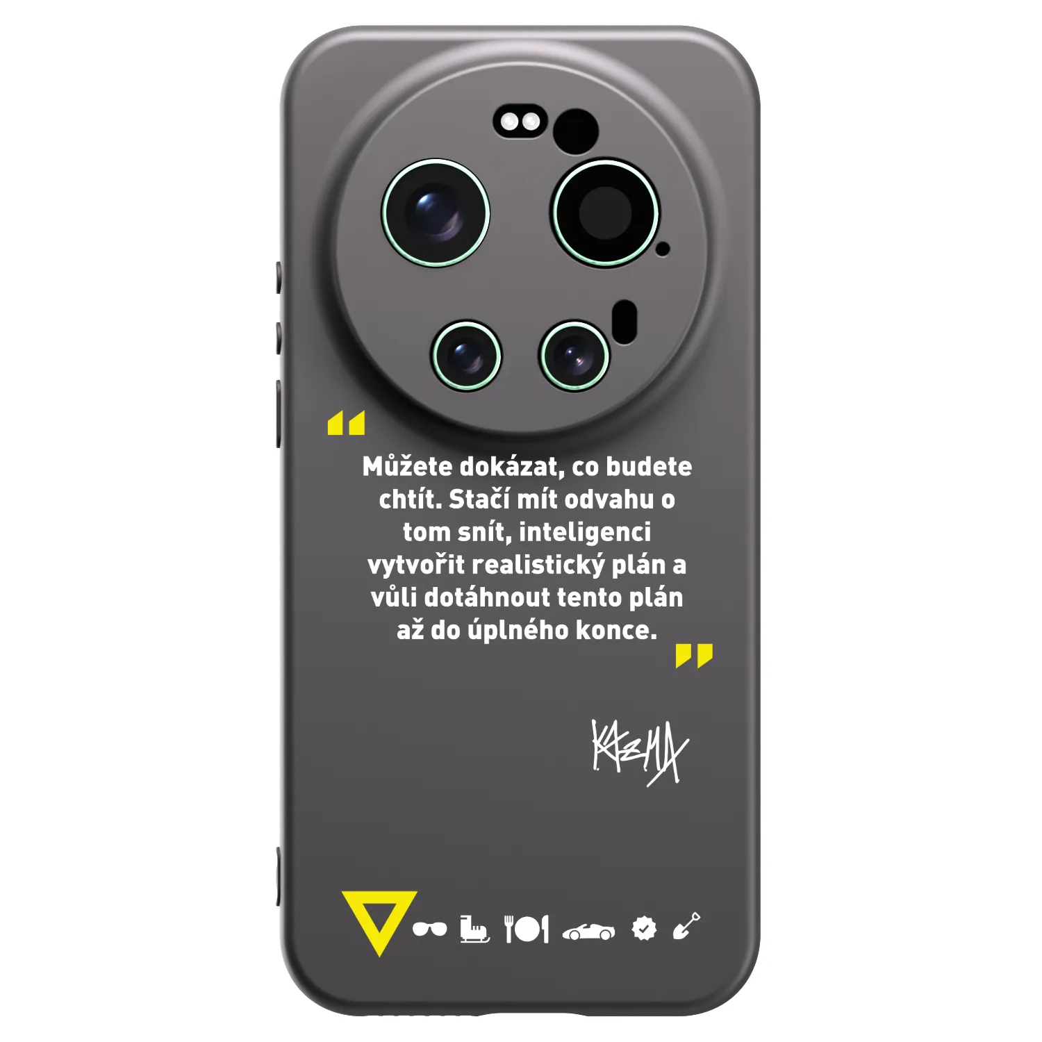 Picasee silikónový čierny obal pre Xiaomi 17 Ultra - Kazma - MŮŽETE DOKÁZAT, CO BUDETE CHTÍT
