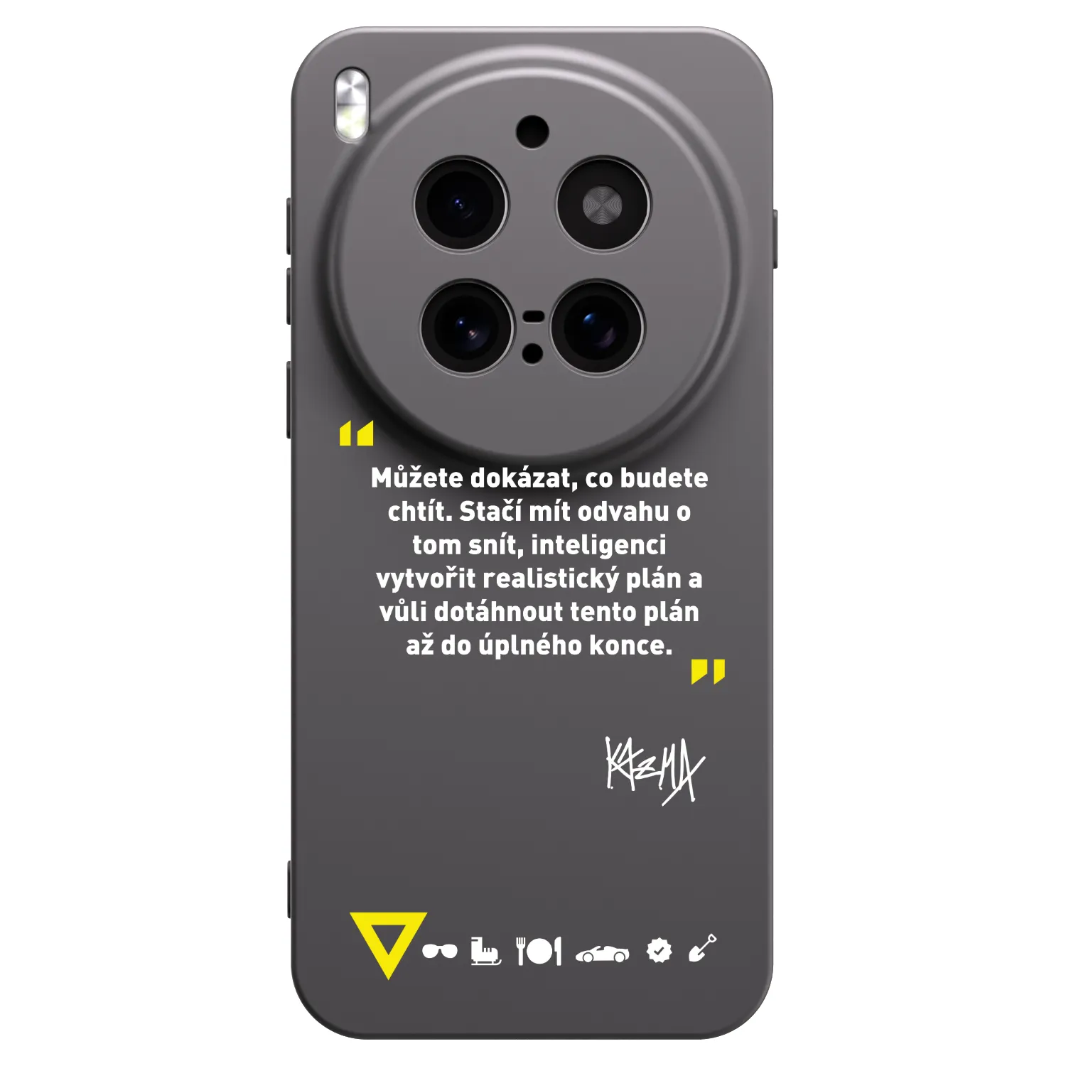 Picasee silikónový čierny obal pre Vivo X300 Pro - Kazma - MŮŽETE DOKÁZAT, CO BUDETE CHTÍT