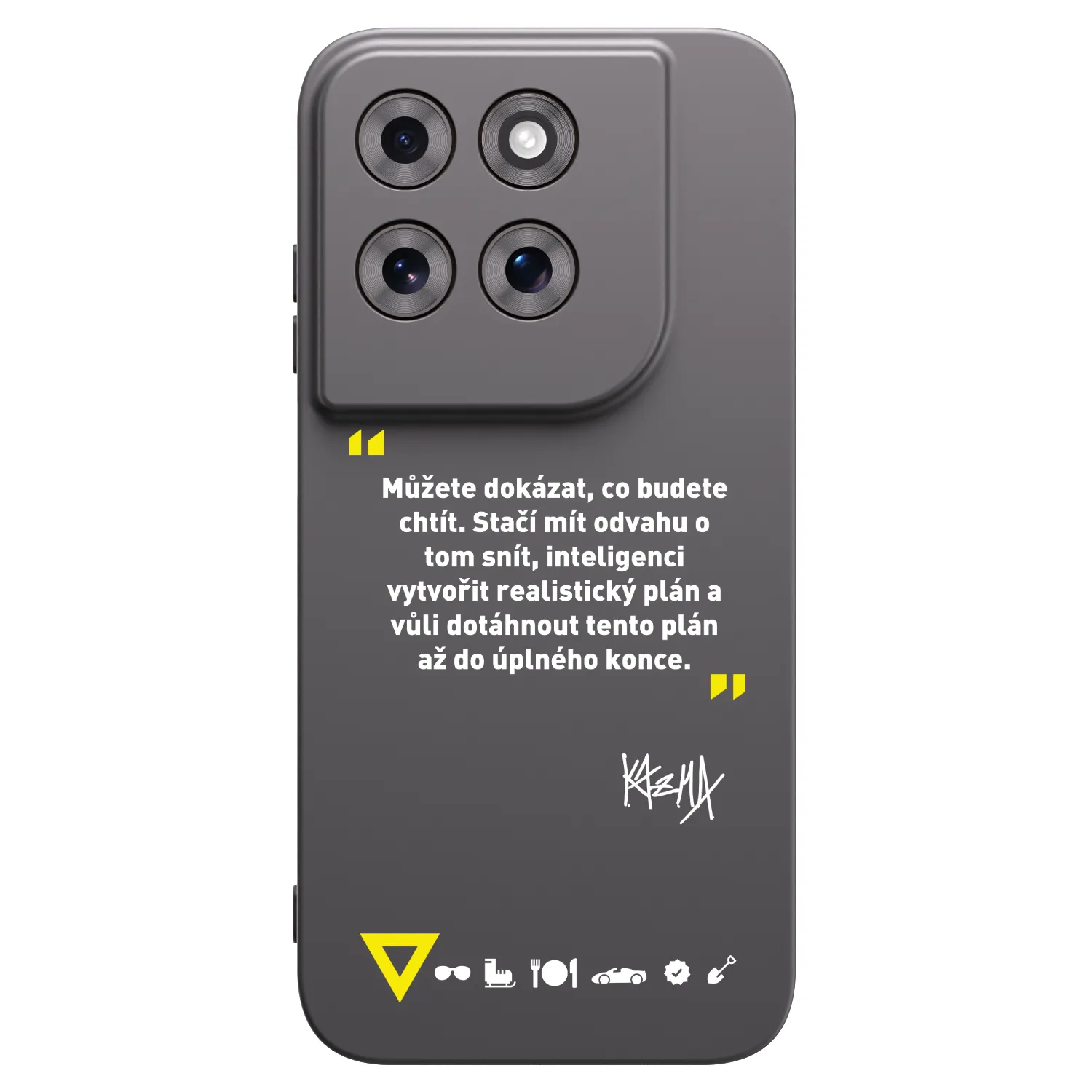 Picasee silikónový čierny obal pre Motorola Moto G77 - Kazma - MŮŽETE DOKÁZAT, CO BUDETE CHTÍT