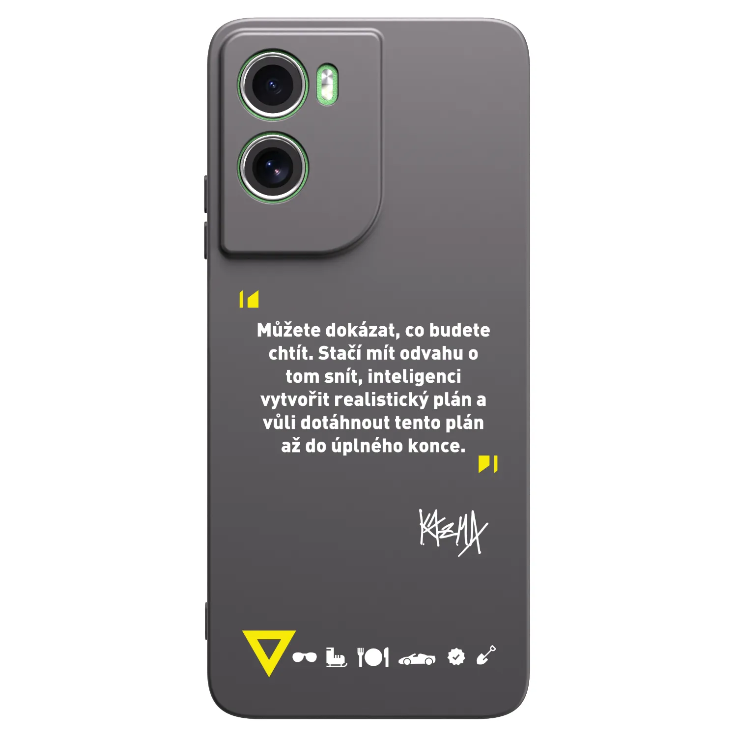 Picasee silikónový čierny obal pre Motorola Moto G06 - Kazma - MŮŽETE DOKÁZAT, CO BUDETE CHTÍT