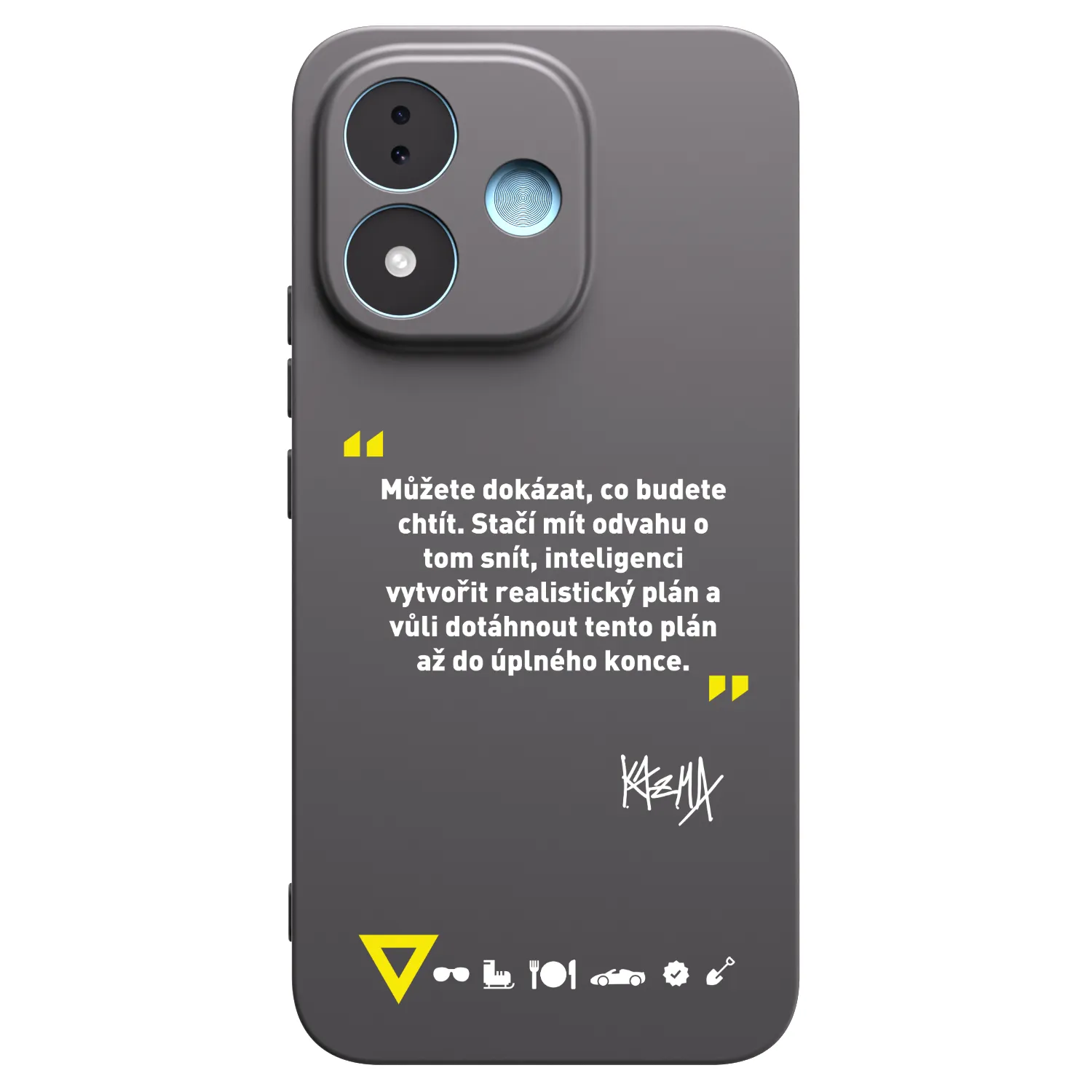 Picasee silikónový čierny obal pre Xiaomi Redmi Note 17 5G - Kazma - MŮŽETE DOKÁZAT, CO BUDETE CHTÍT