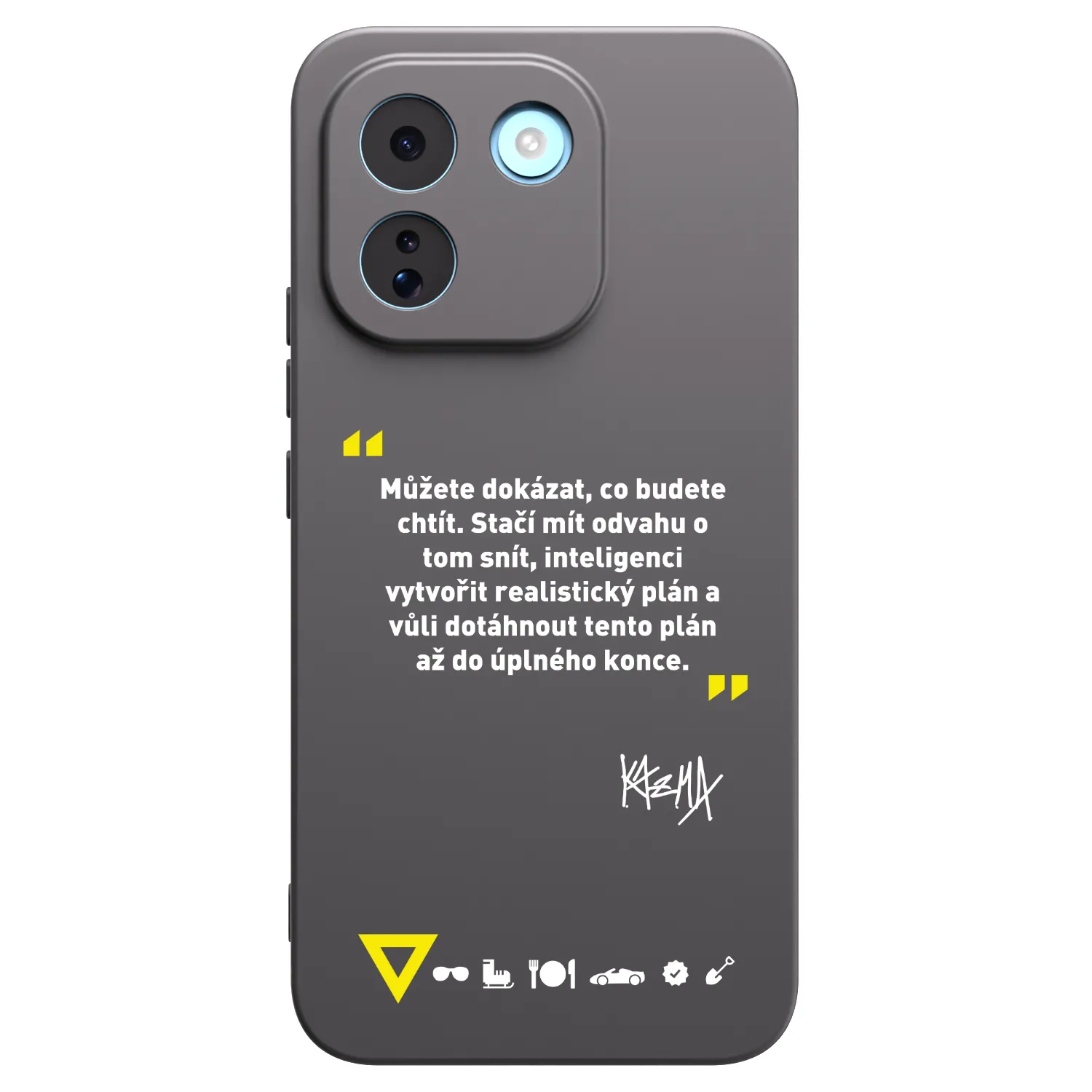 Picasee silikónový čierny obal pre Xiaomi Redmi Note 17 Pro MAX 5G - Kazma - MŮŽETE DOKÁZAT, CO BUDETE CHTÍT