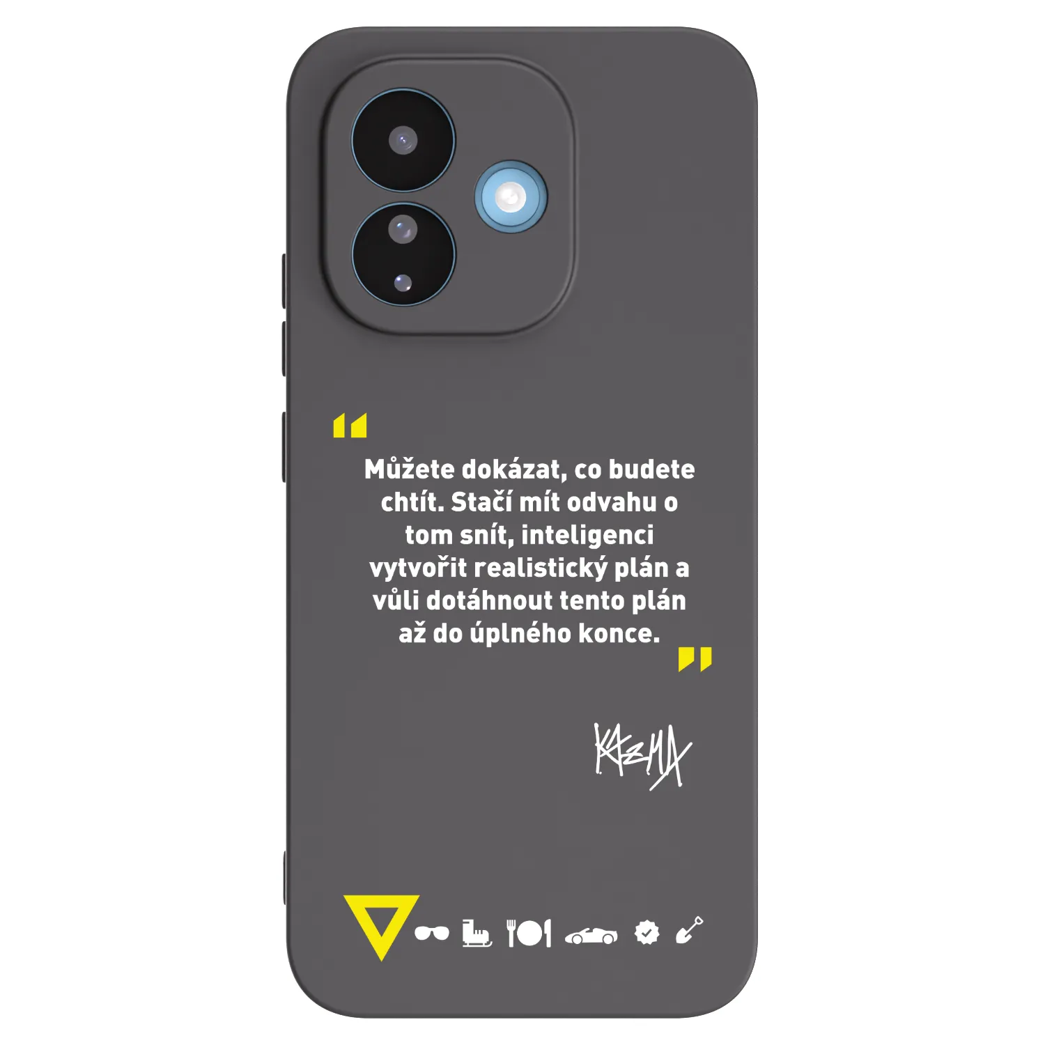 Picasee silikónový čierny obal pre Xiaomi Redmi Note 17 Pro 5G - Kazma - MŮŽETE DOKÁZAT, CO BUDETE CHTÍT