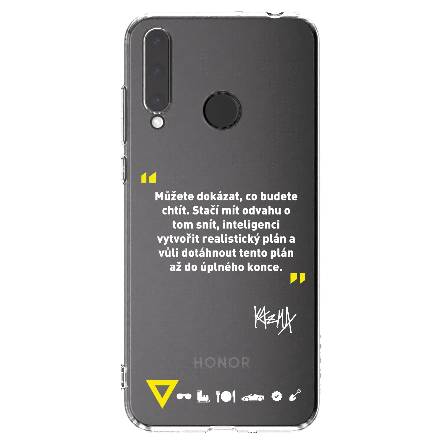 Picasee silikónový prehľadný obal pre Honor 20 Lite - Kazma - MŮŽETE DOKÁZAT, CO BUDETE CHTÍT