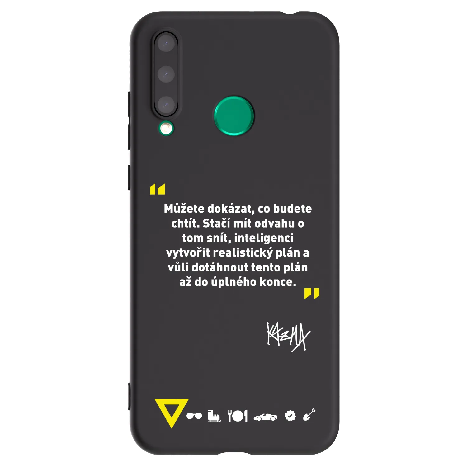 Picasee silikónový čierny obal pre Honor 20 Lite - Kazma - MŮŽETE DOKÁZAT, CO BUDETE CHTÍT