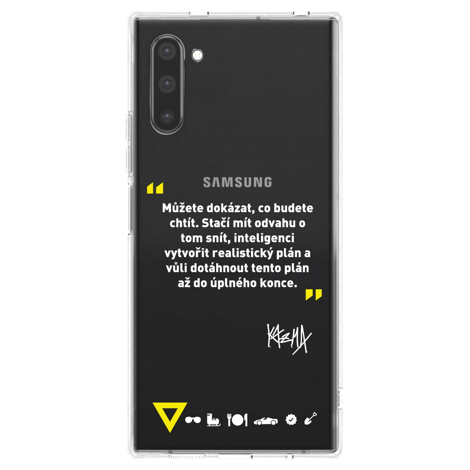 Picasee silikónový prehľadný obal pre Samsung Galaxy Note 10 N970F - Kazma - MŮŽETE DOKÁZAT, CO BUDETE CHTÍT
