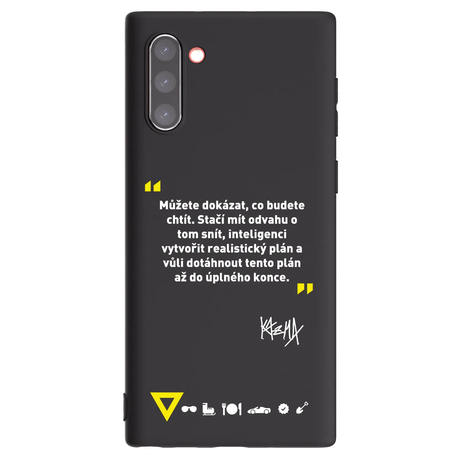 Picasee silikónový čierny obal pre Samsung Galaxy Note 10 N970F - Kazma - MŮŽETE DOKÁZAT, CO BUDETE CHTÍT