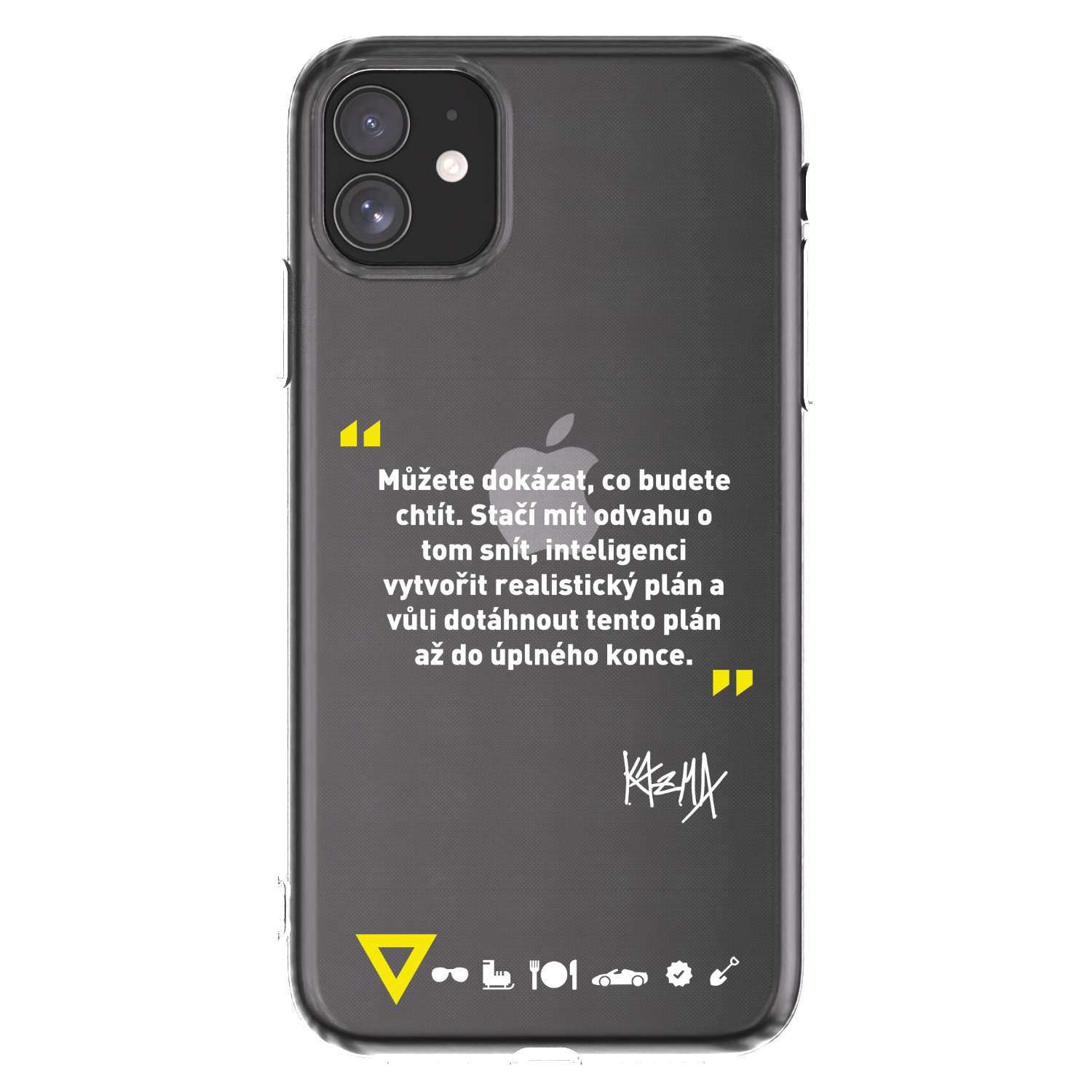 Picasee silikónový prehľadný obal pre Apple iPhone 11 - Kazma - MŮŽETE DOKÁZAT, CO BUDETE CHTÍT