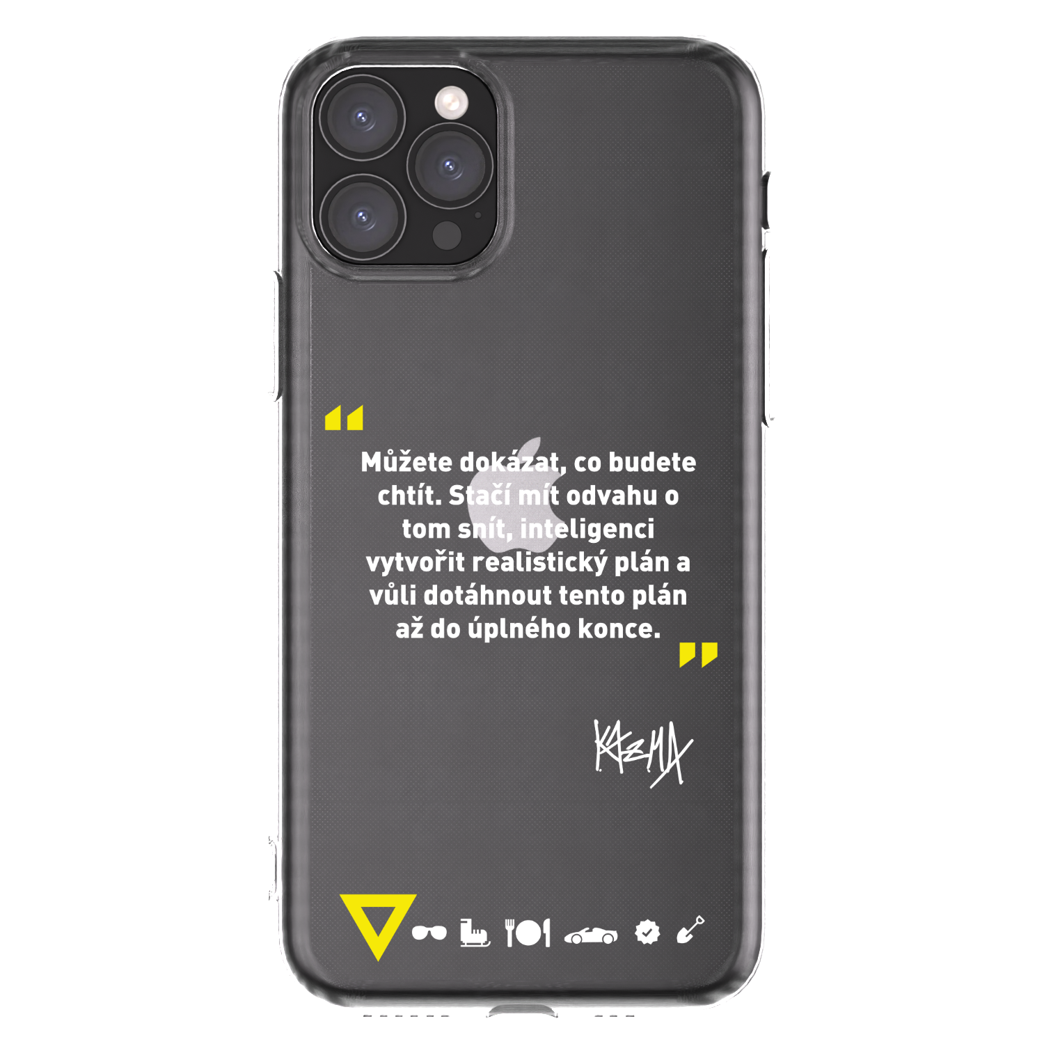 Picasee silikónový prehľadný obal pre Apple iPhone 11 Pro - Kazma - MŮŽETE DOKÁZAT, CO BUDETE CHTÍT