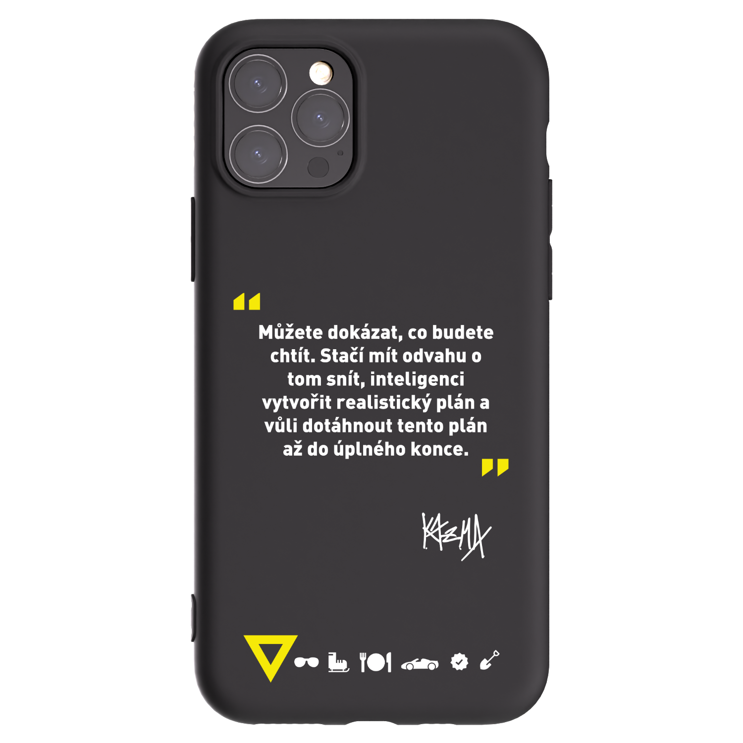 Picasee silikónový čierny obal pre Apple iPhone 11 Pro - Kazma - MŮŽETE DOKÁZAT, CO BUDETE CHTÍT