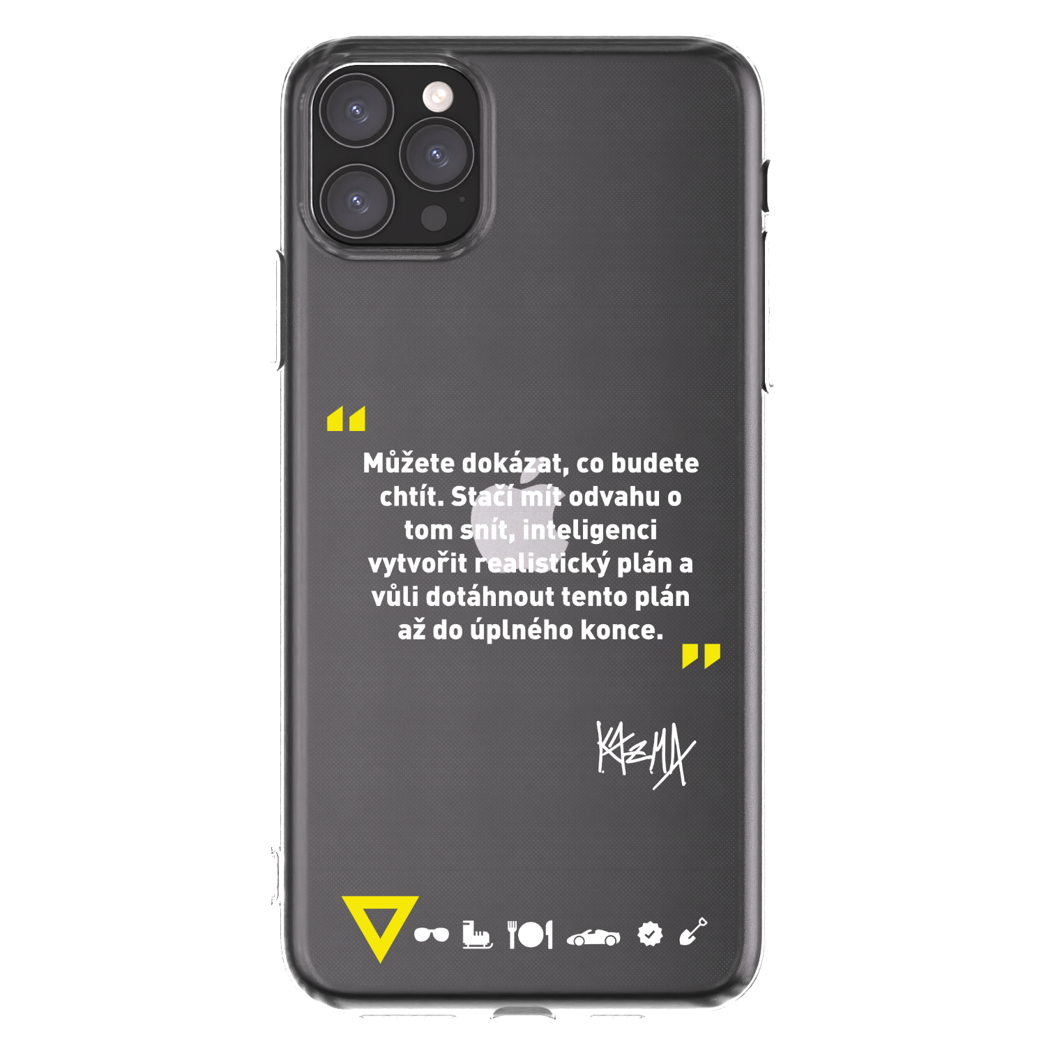 Picasee silikónový prehľadný obal pre Apple iPhone 11 Pro Max - Kazma - MŮŽETE DOKÁZAT, CO BUDETE CHTÍT