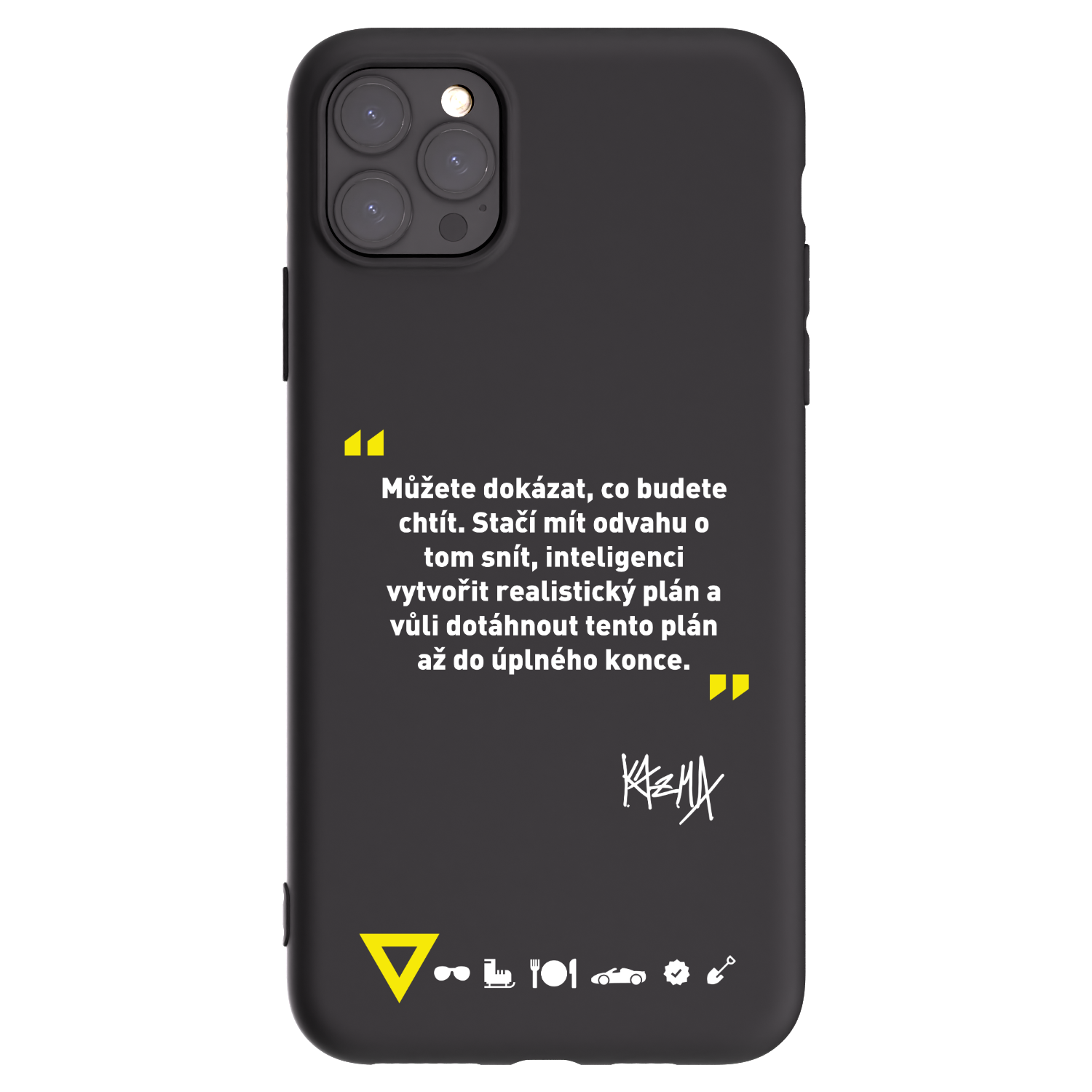 Picasee silikónový čierny obal pre Apple iPhone 11 Pro Max - Kazma - MŮŽETE DOKÁZAT, CO BUDETE CHTÍT