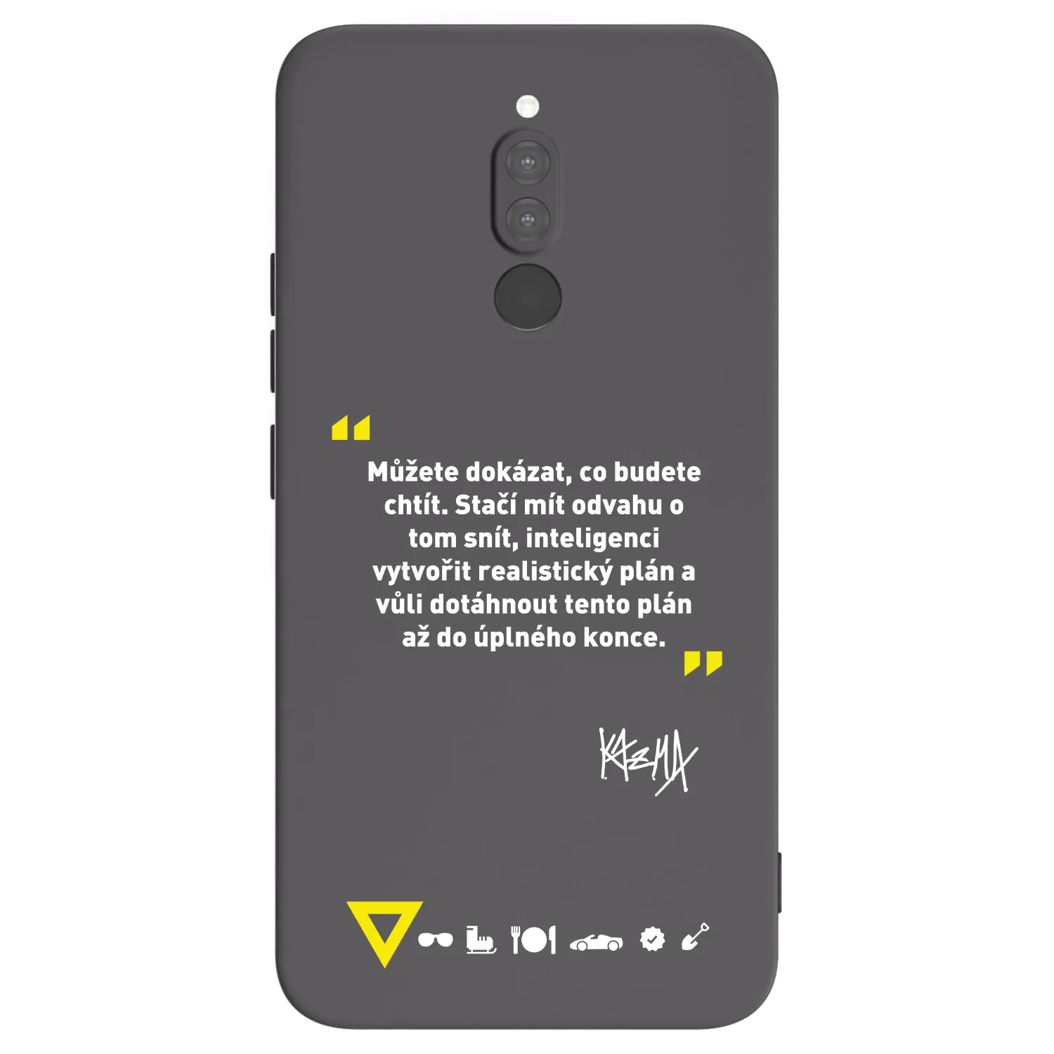 Picasee silikónový čierny obal pre Xiaomi Redmi 8 - Kazma - MŮŽETE DOKÁZAT, CO BUDETE CHTÍT