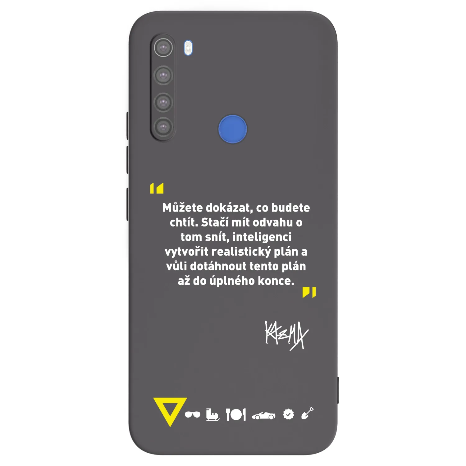 Picasee silikónový čierny obal pre Xiaomi Redmi Note 8T - Kazma - MŮŽETE DOKÁZAT, CO BUDETE CHTÍT