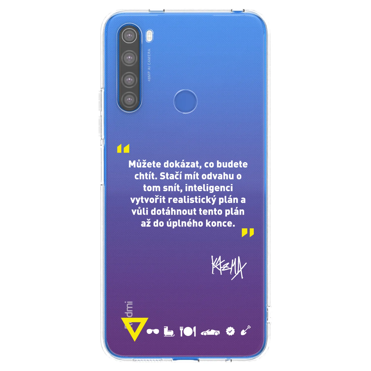 Silikónový prehľadný obal pre Xiaomi Redmi Note 8T - Kazma - MŮŽETE DOKÁZAT, CO BUDETE CHTÍT