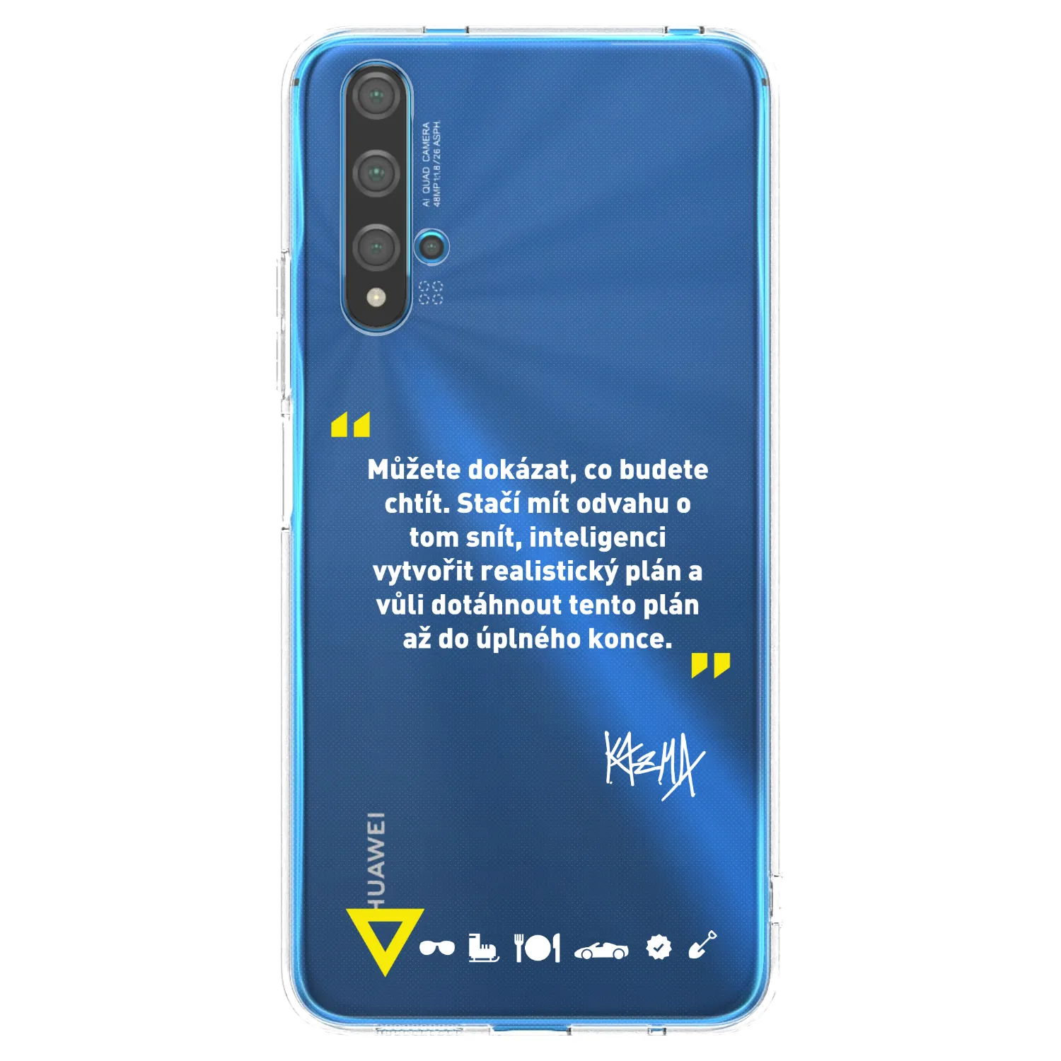 Picasee silikónový prehľadný obal pre Huawei Nova 5T - Kazma - MŮŽETE DOKÁZAT, CO BUDETE CHTÍT