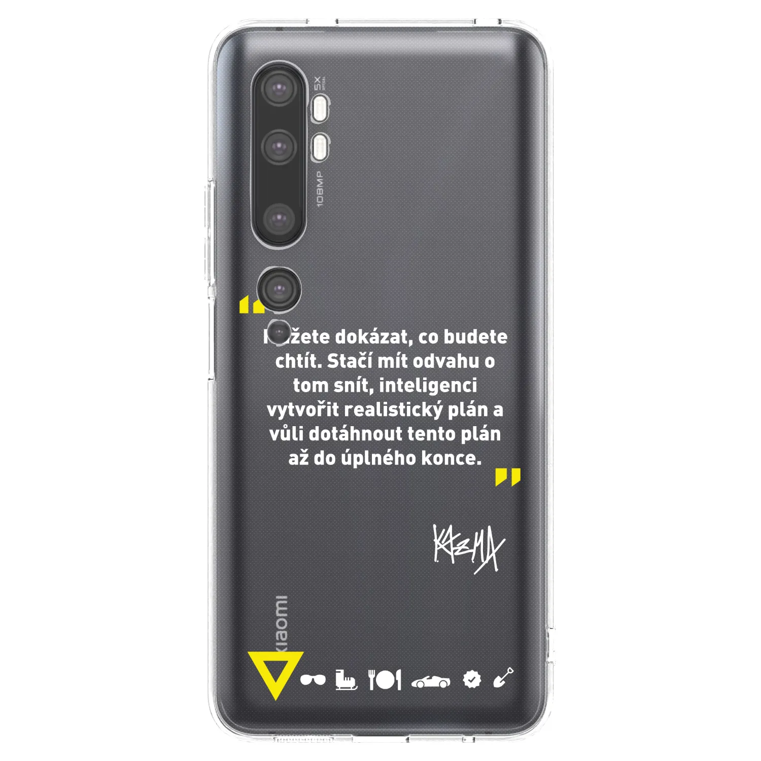 Silikónový prehľadný obal pre Xiaomi Mi Note 10 (Pro) - Kazma - MŮŽETE DOKÁZAT, CO BUDETE CHTÍT