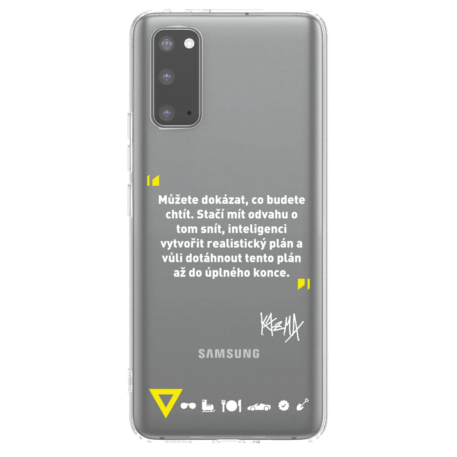Picasee silikónový prehľadný obal pre Samsung Galaxy S20 G980F - Kazma - MŮŽETE DOKÁZAT, CO BUDETE CHTÍT
