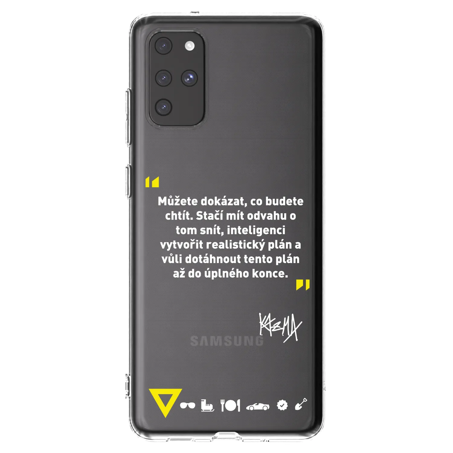 Picasee silikónový prehľadný obal pre Samsung Galaxy S20+ G985F - Kazma - MŮŽETE DOKÁZAT, CO BUDETE CHTÍT