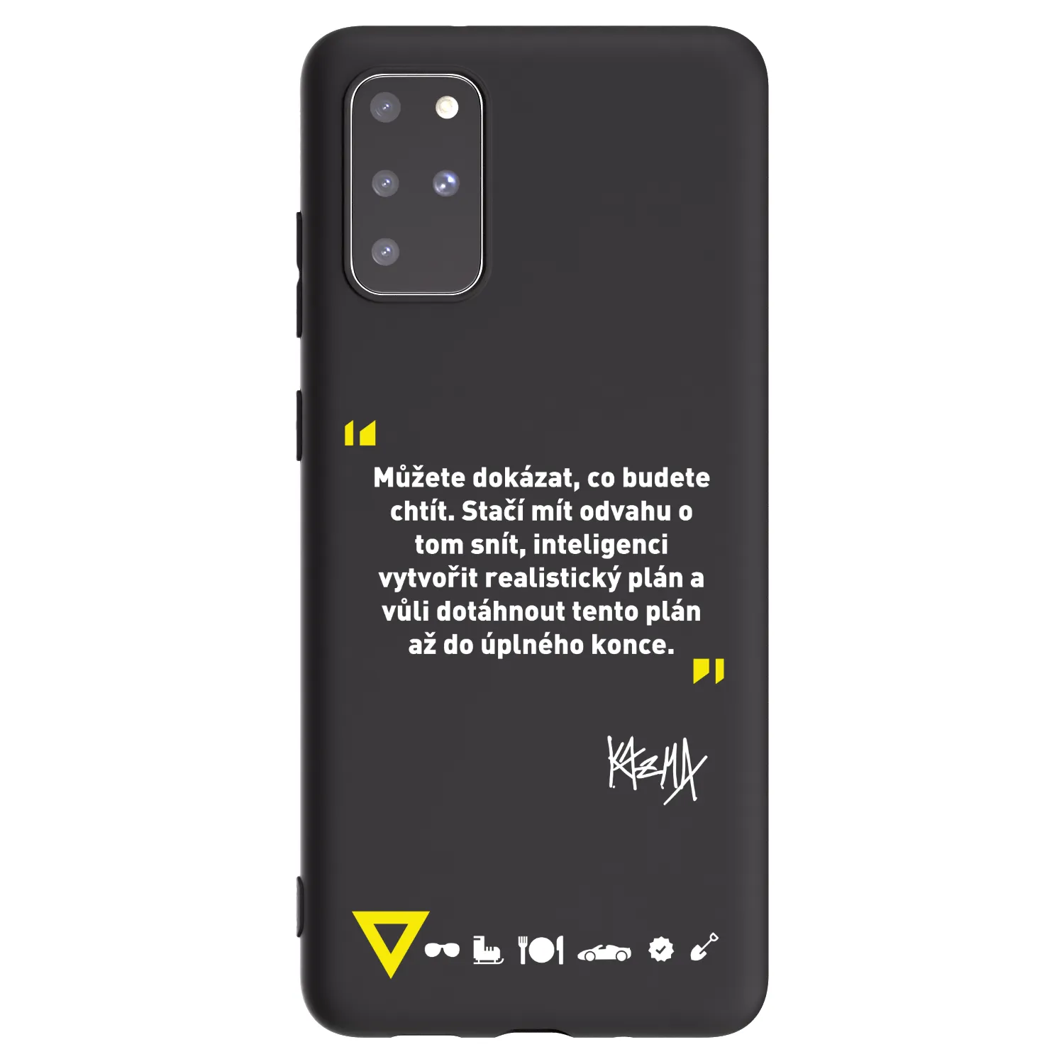 Picasee silikónový čierny obal pre Samsung Galaxy S20+ G985F - Kazma - MŮŽETE DOKÁZAT, CO BUDETE CHTÍT