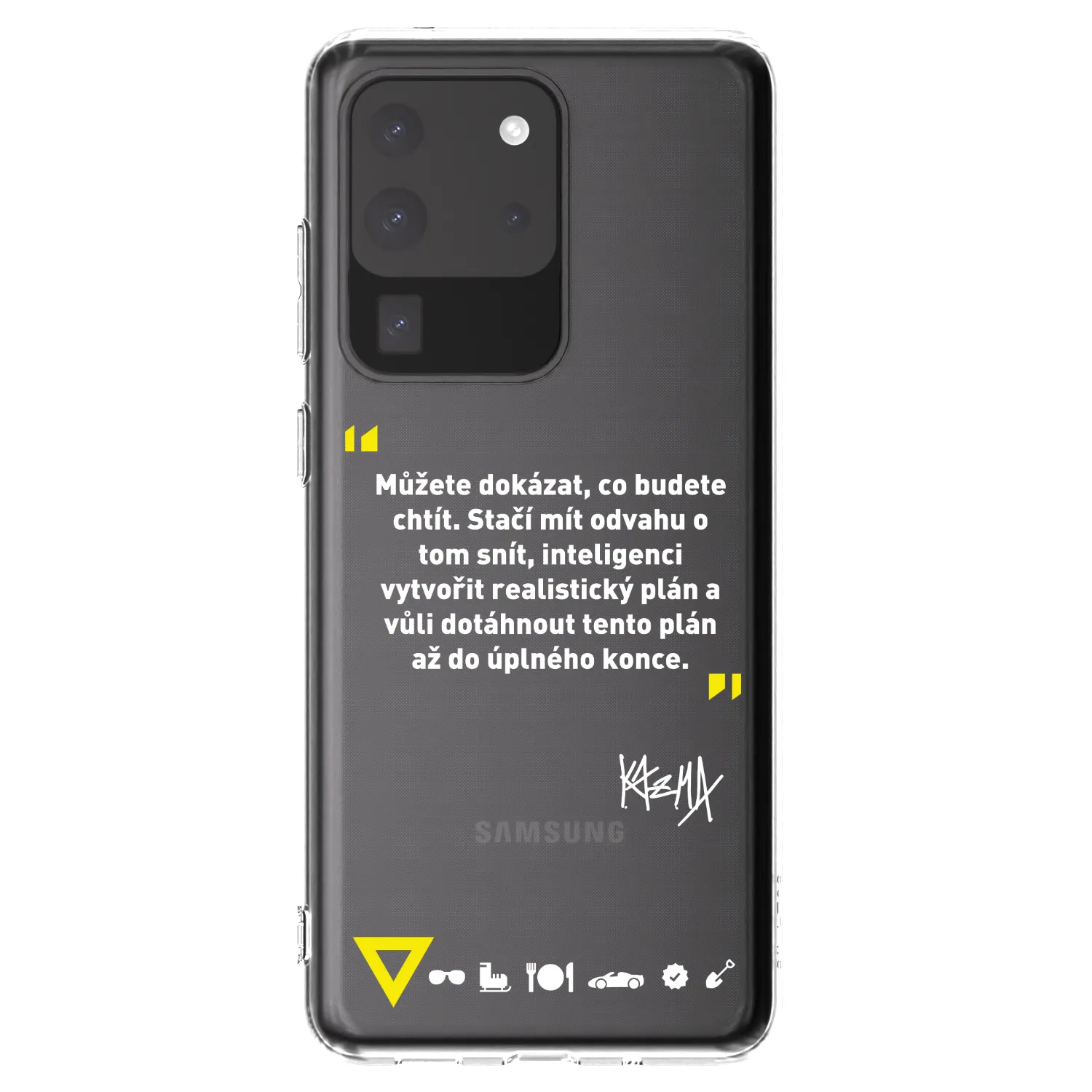 Picasee silikónový prehľadný obal pre Samsung Galaxy S20 Ultra 5G G988F - Kazma - MŮŽETE DOKÁZAT, CO BUDETE CHTÍT
