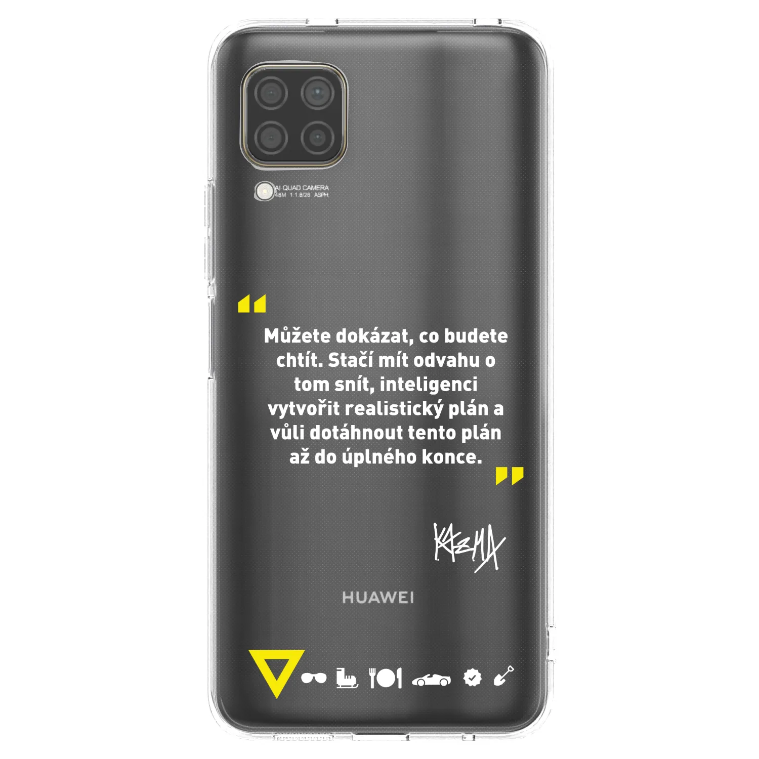 Picasee silikónový prehľadný obal pre Huawei P40 Lite - Kazma - MŮŽETE DOKÁZAT, CO BUDETE CHTÍT