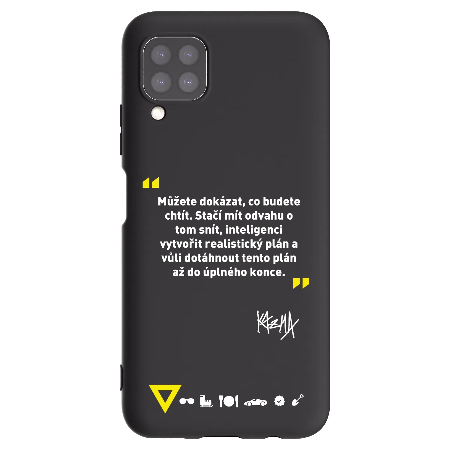 Picasee silikónový čierny obal pre Huawei P40 Lite - Kazma - MŮŽETE DOKÁZAT, CO BUDETE CHTÍT