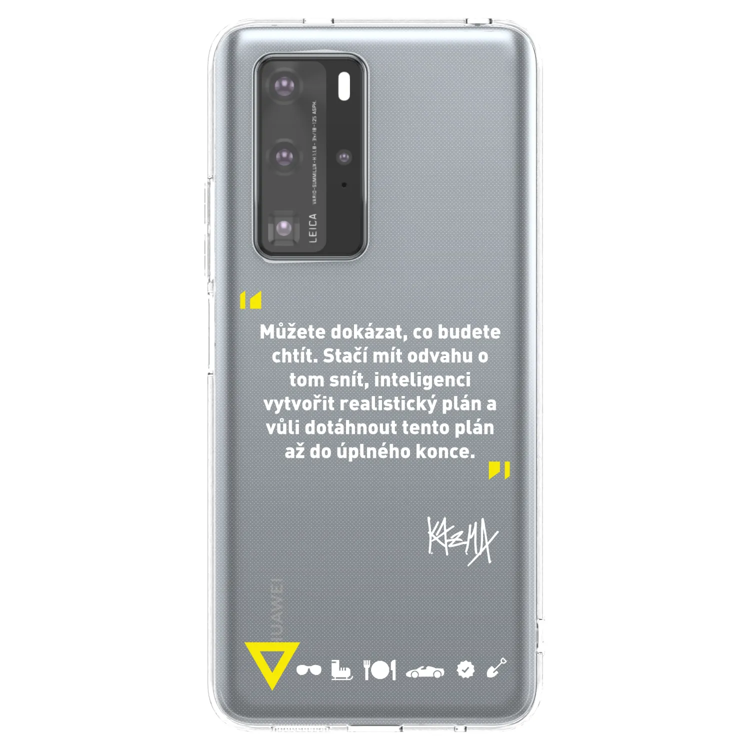 Picasee silikónový prehľadný obal pre Huawei P40 Pro - Kazma - MŮŽETE DOKÁZAT, CO BUDETE CHTÍT