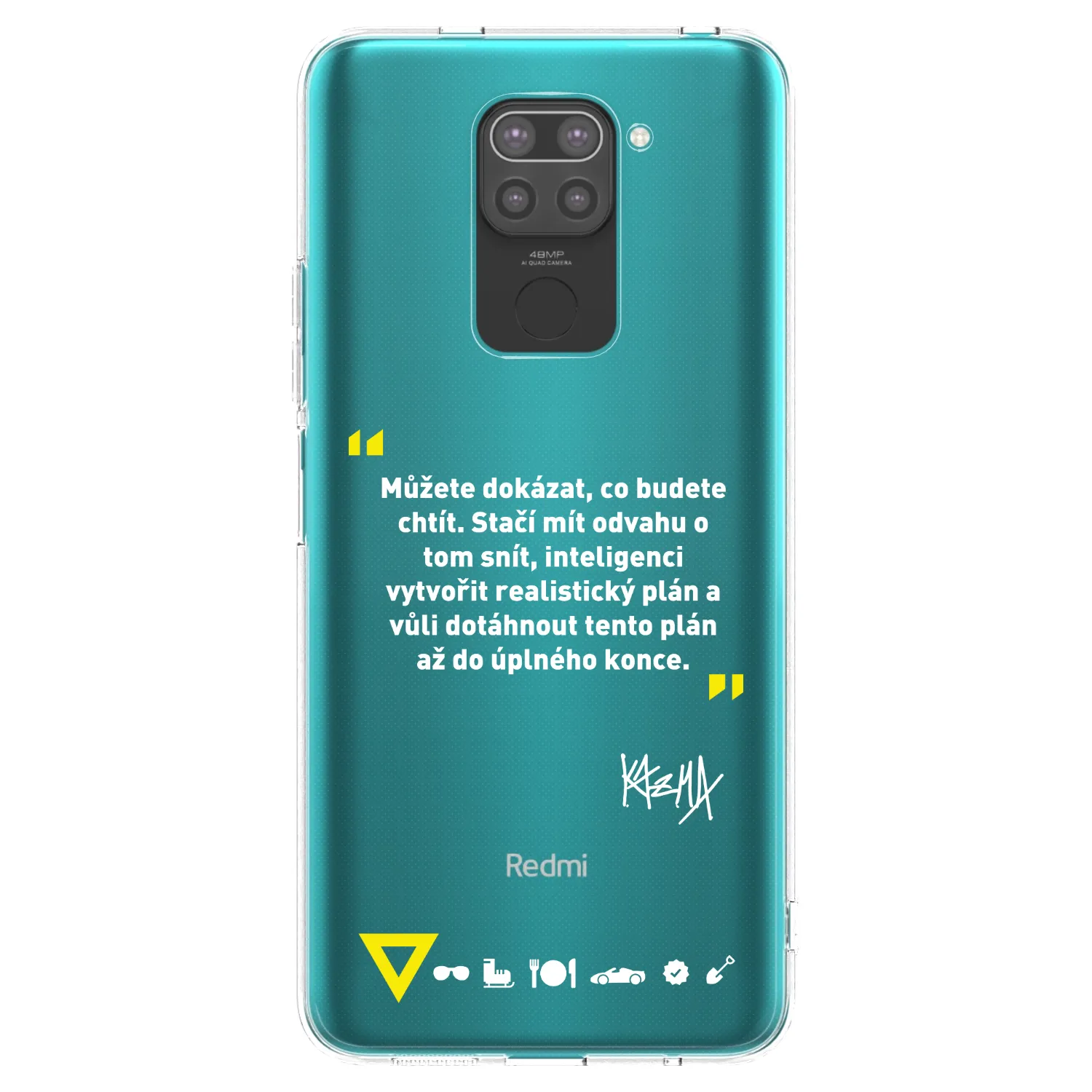 Picasee silikónový čierny obal pre Xiaomi Redmi Note 9 - Kazma - MŮŽETE DOKÁZAT, CO BUDETE CHTÍT