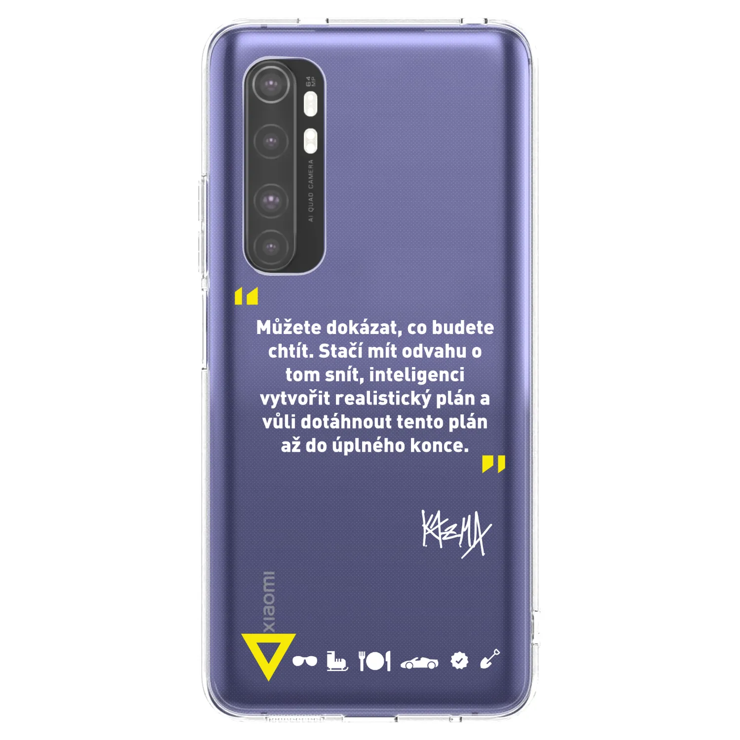Picasee silikónový prehľadný obal pre Xiaomi Mi Note 10 Lite - Kazma - MŮŽETE DOKÁZAT, CO BUDETE CHTÍT