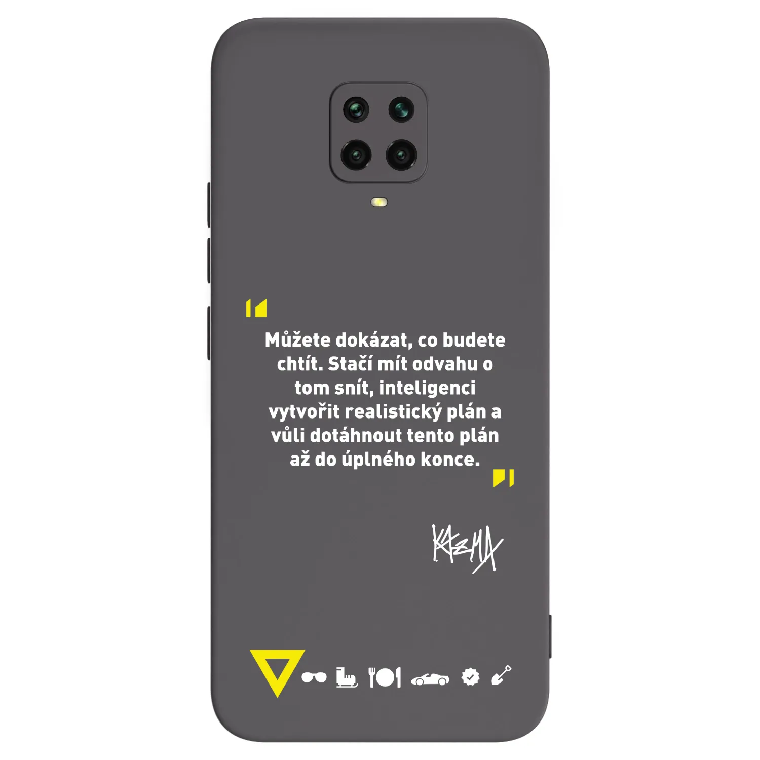 Picasee silikónový čierny obal pre Xiaomi Redmi Note 9S - Kazma - MŮŽETE DOKÁZAT, CO BUDETE CHTÍT