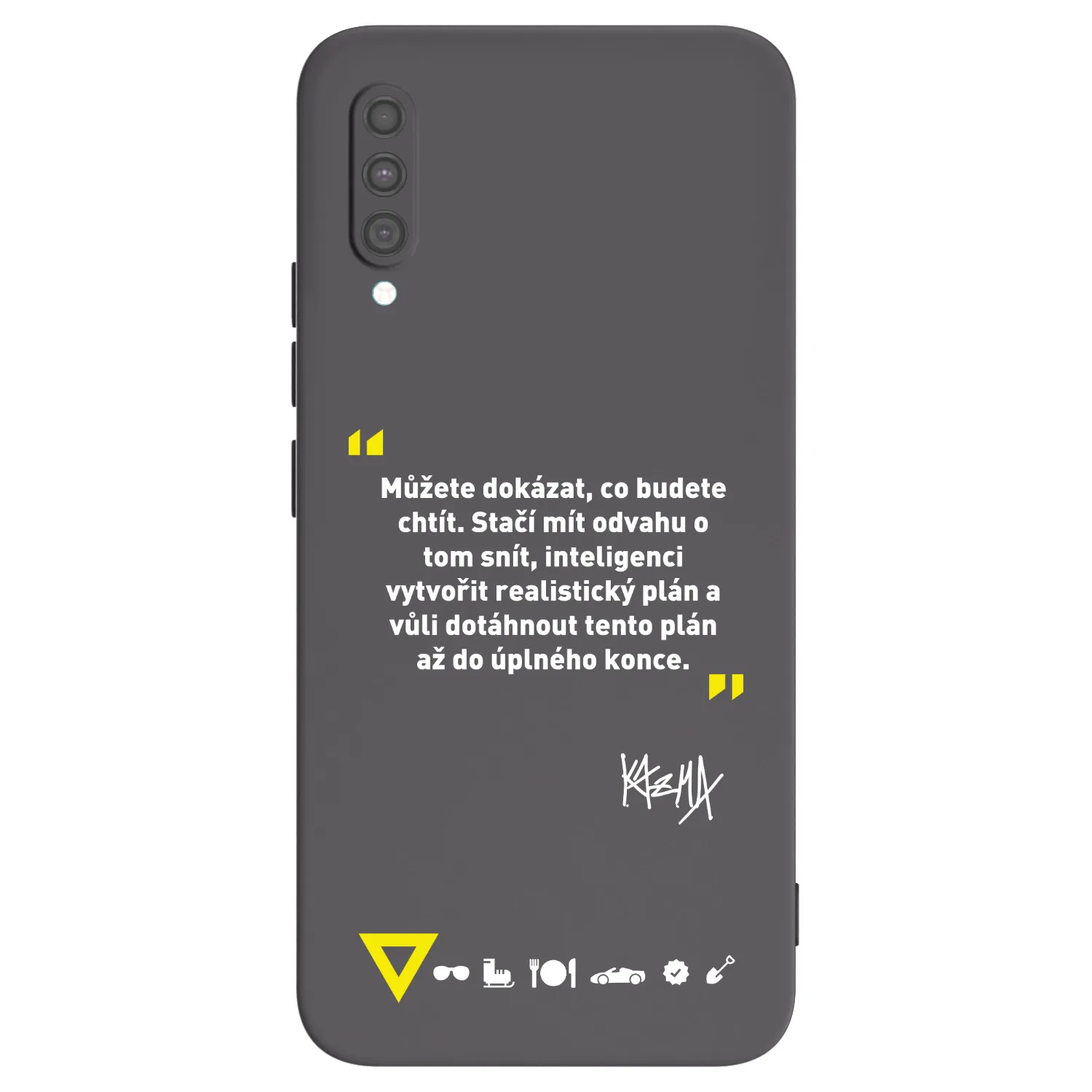 Picasee silikónový čierny obal pre Samsung Galaxy A30s A307F - Kazma - MŮŽETE DOKÁZAT, CO BUDETE CHTÍT
