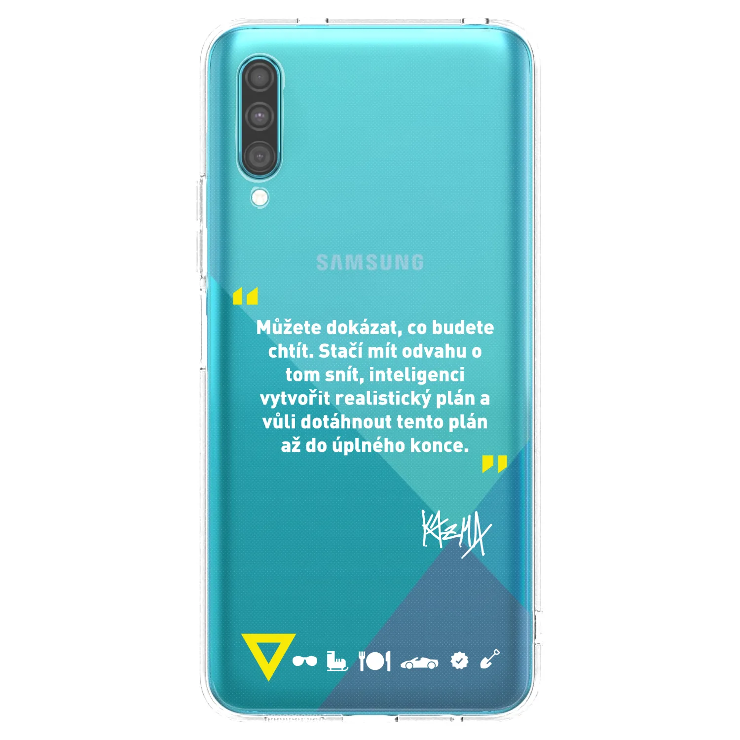Picasee silikónový prehľadný obal pre Samsung Galaxy A30s A307F - Kazma - MŮŽETE DOKÁZAT, CO BUDETE CHTÍT